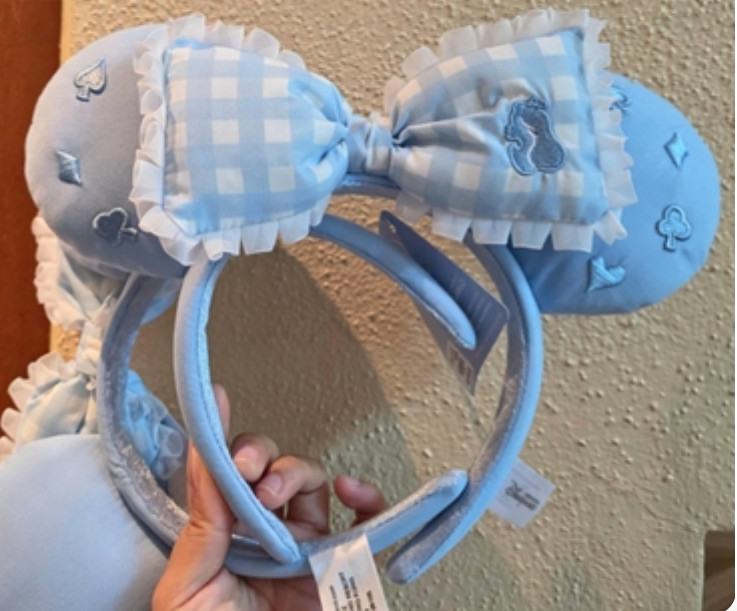 HKDL Authentic Dinsey Alice in Wonderland 75th Anniversary Minnie Ear Headband