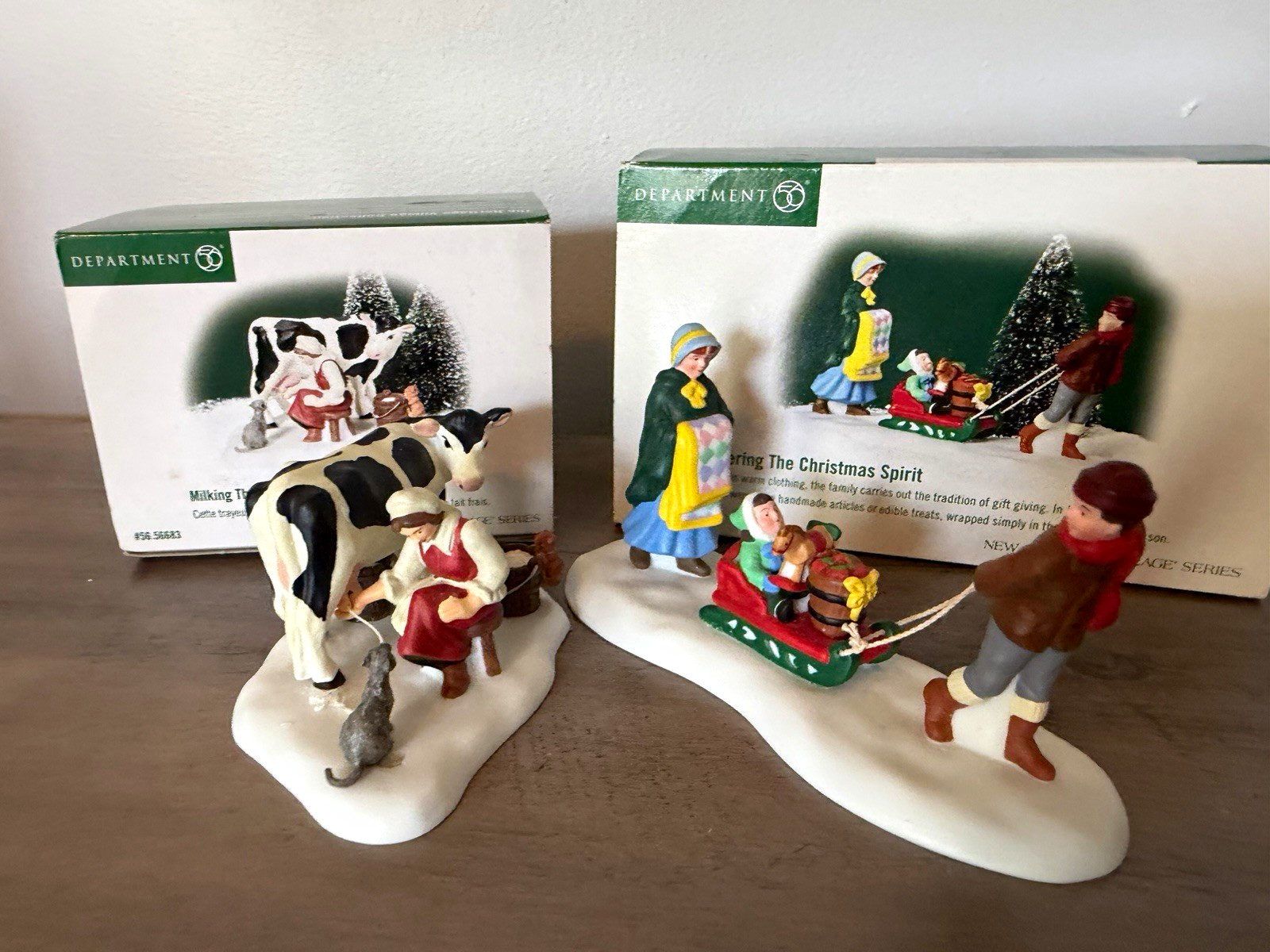 Department 56 New England Village Christmas Figurines Lot of 2 Boxed 