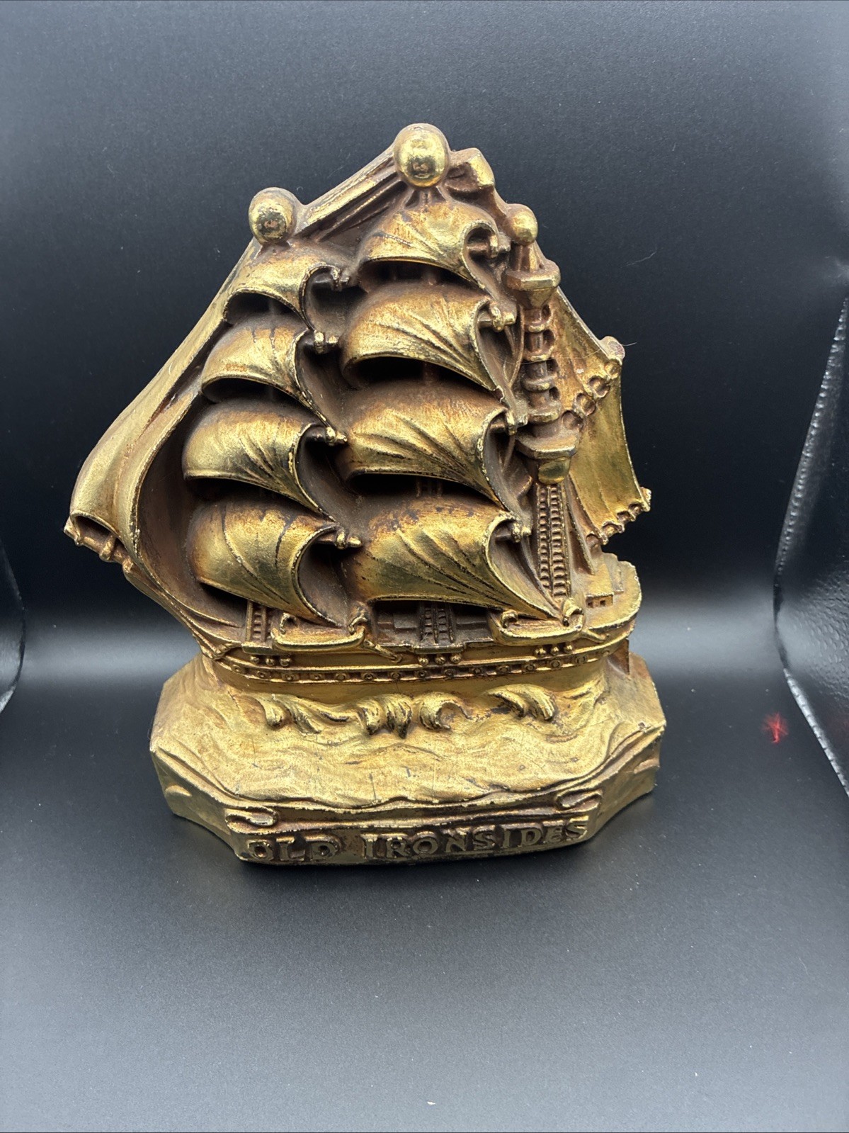 Vintage Old Ironsides Ship Bookends Nautical Connecticut Foundry Vintage Old Ironsides Ship Bookends Nautical Connecticut Foundry