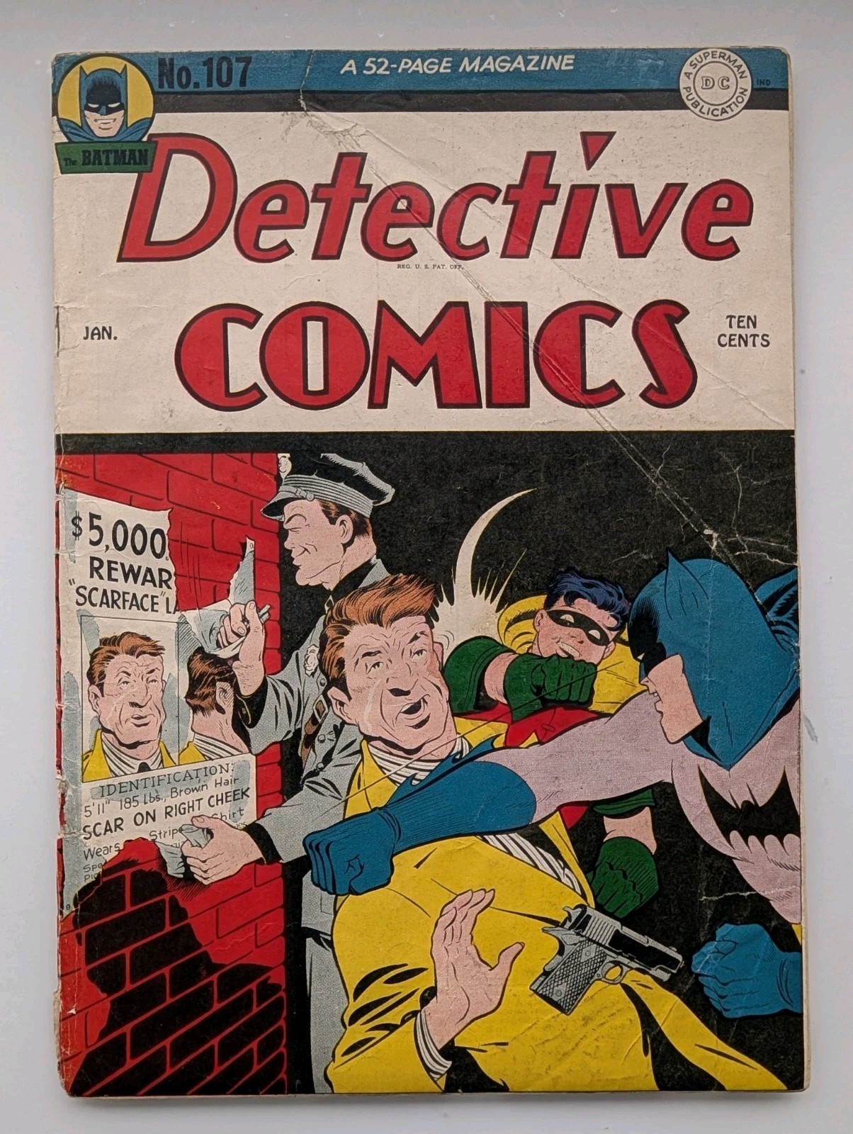 Detective Comics 107 Batman Golden Age DC Dick Sprang Cover Mortimer Art 1946