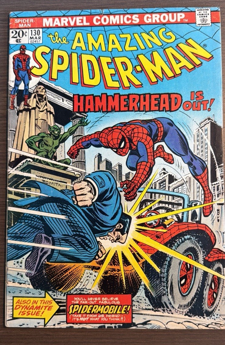 Amazing Spider-Man 130 (1974) Marvel Hammerhead App, MVS first Spider-Mobile) 6 Amazing Spider-Man 130 (1974) Marvel Hammerhead App, MVS first Spider-Mobile) 6