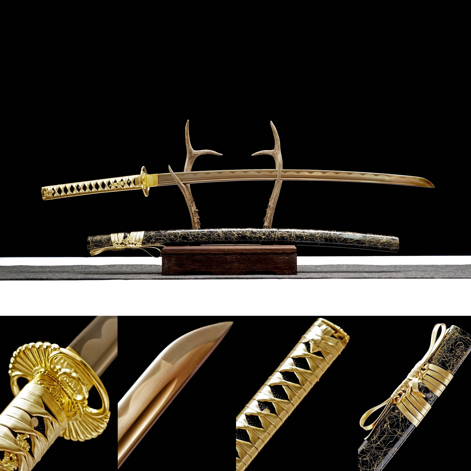 Katana Soul Eater Gold Armour 1045 Steel