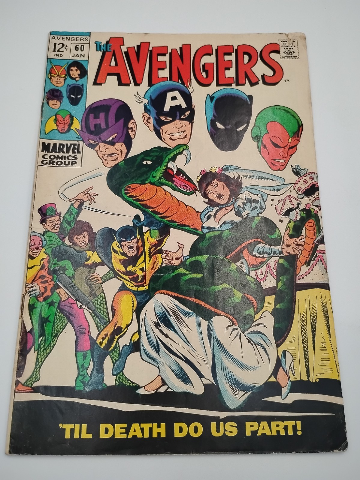 The Avengers #60 (Marvel Comics January 1969) Till Death do Us Part (mid) vtg The Avengers #60 (Marvel Comics January 1969) Till Death do Us Part (mid) vtg