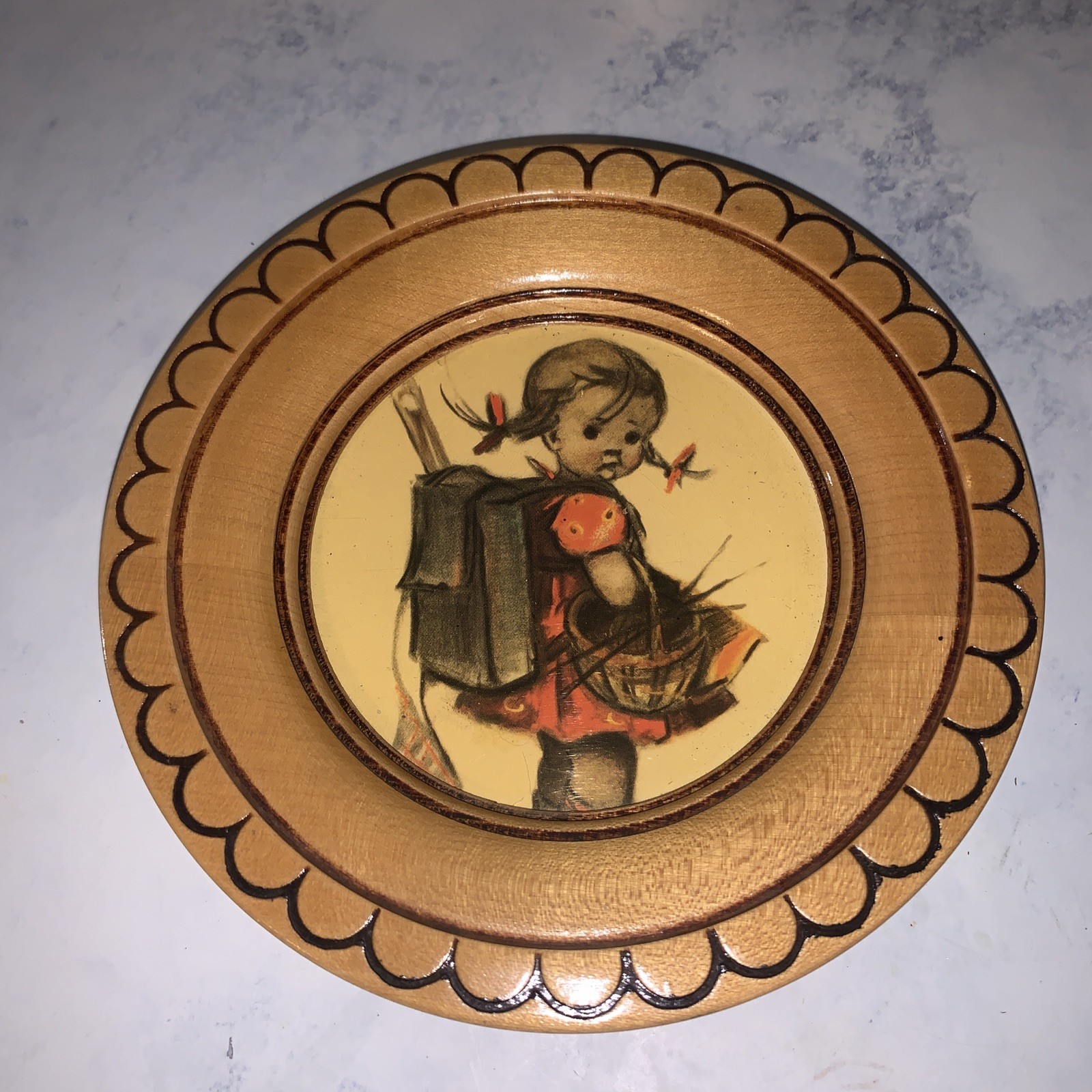 Vtg Hummel Wood Plate