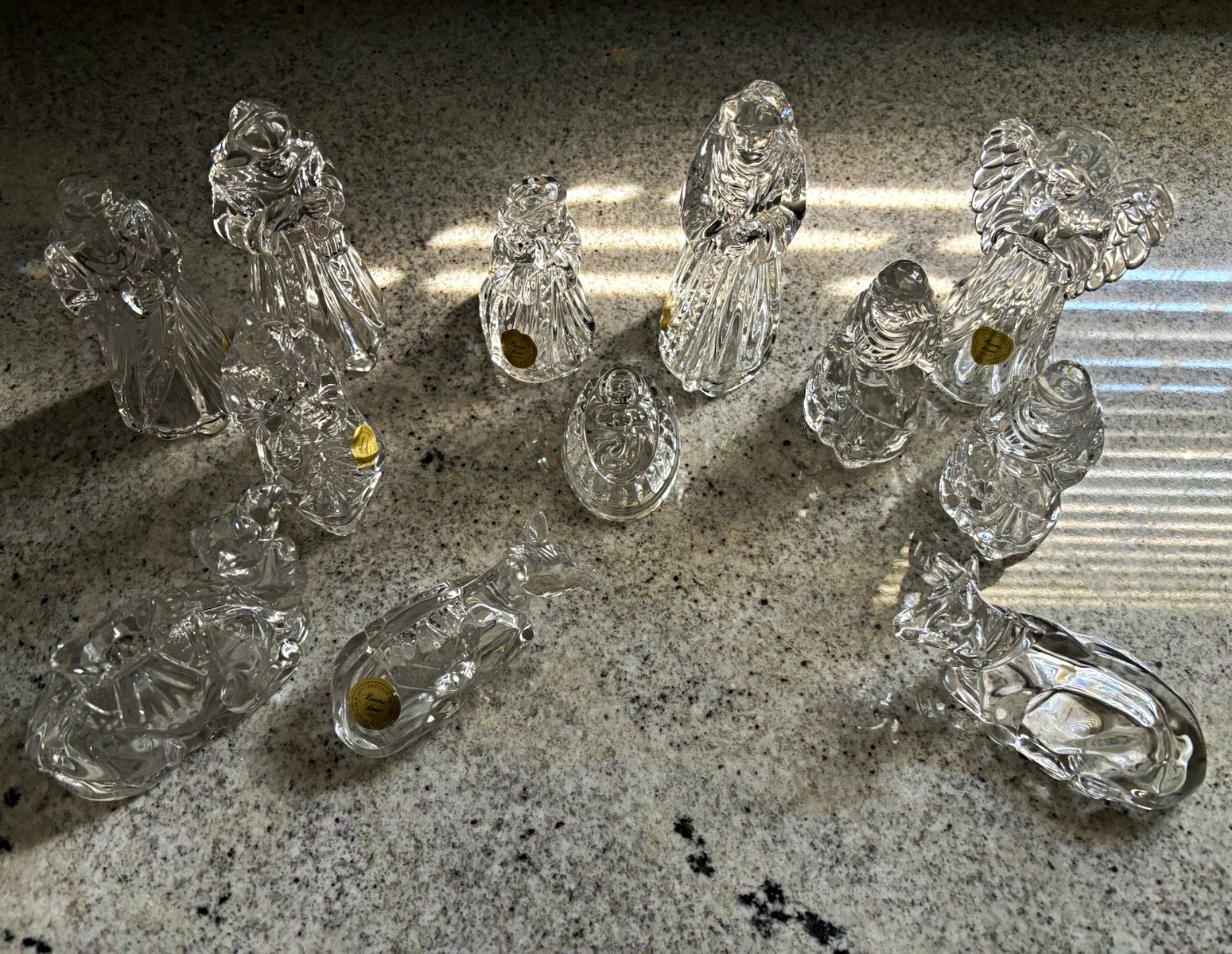 Princess House Clear Crystal 11-Piece Nativity Set Christmas Religious
