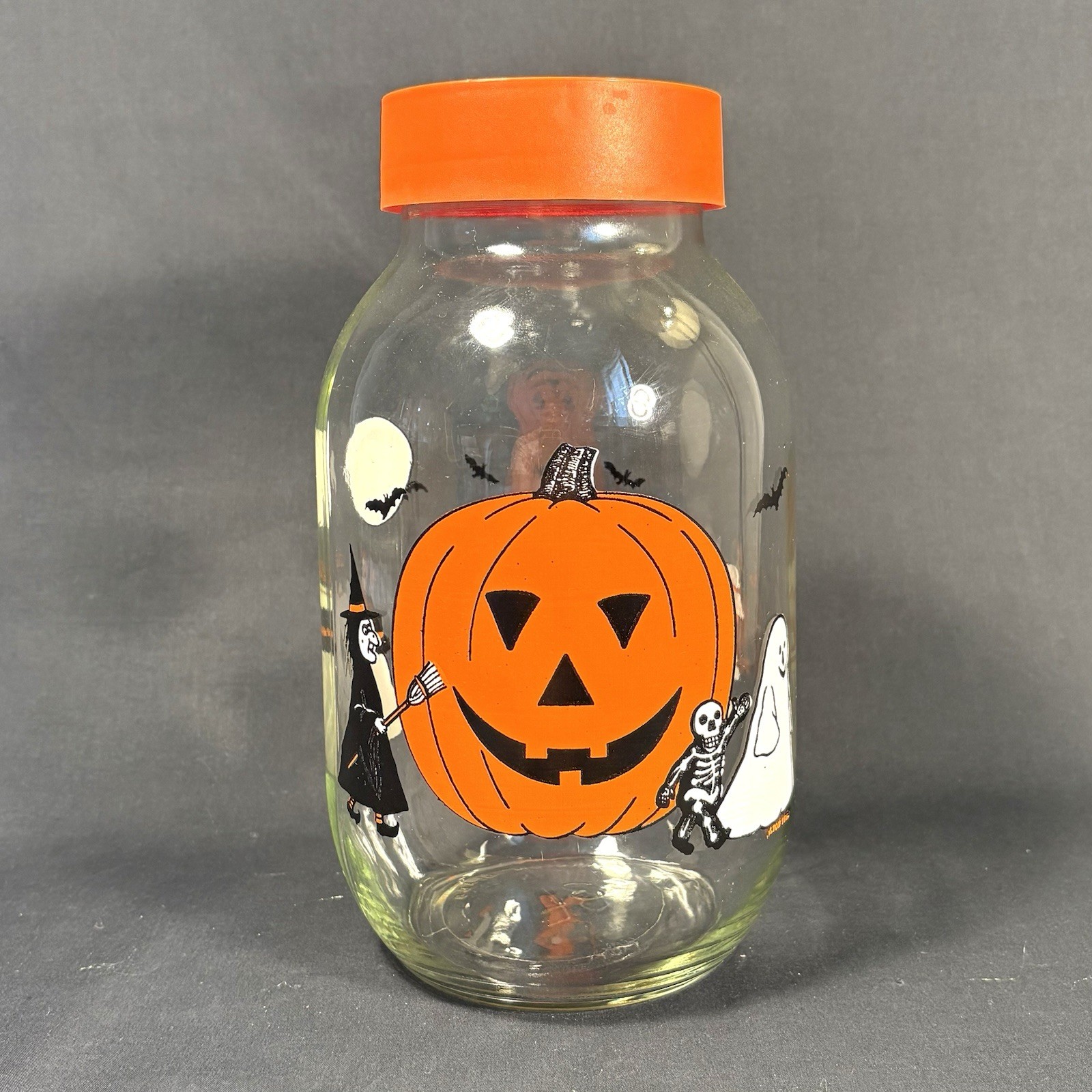 Vintage 1980s Carlton Glass Halloween Candy Jar Vintage 1980s Carlton Glass Halloween Candy Jar