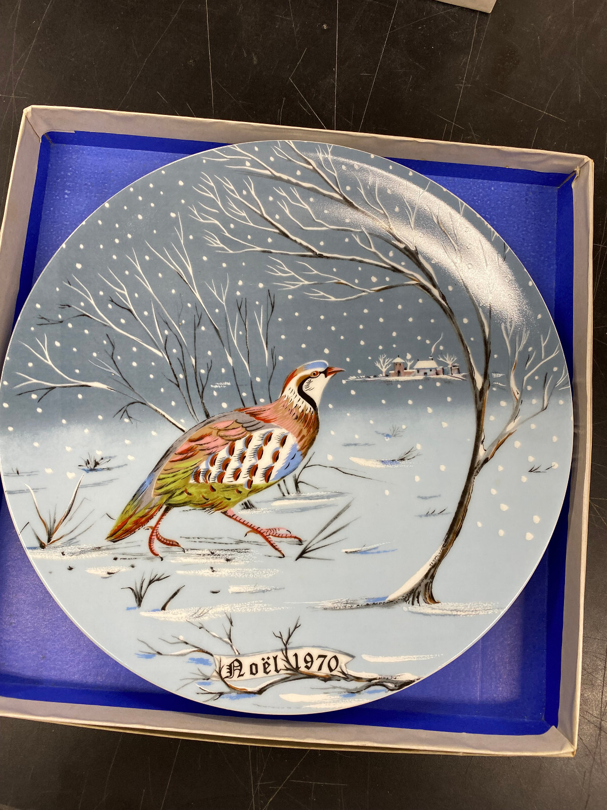 6 HAVILAND LIMOGES 12 DAYS OF CHRISTMAS PLATES-#1 THRU #6 W/ BOX