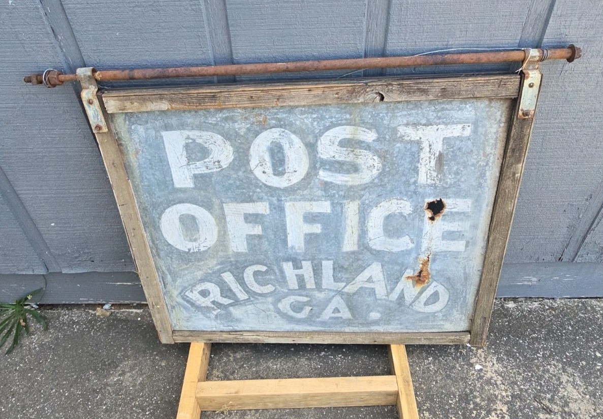 Antique Original Early 20C Richland GA Post Office 36\ Antique Original Early 20C Richland GA Post Office 36\
