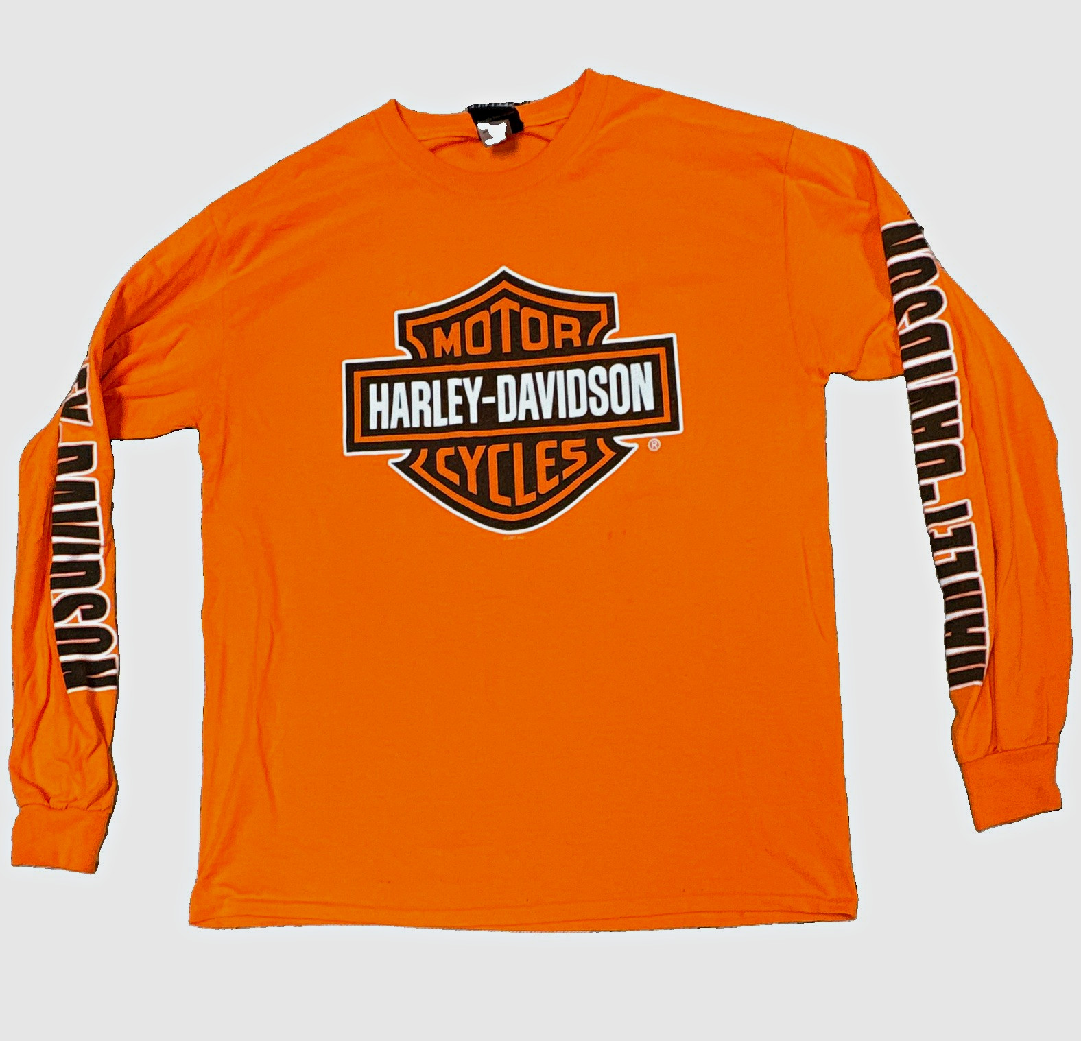Harley-Davidson Orlando Bike Week 2022 Florida Orange Long Sleeve T-Shirt Size L