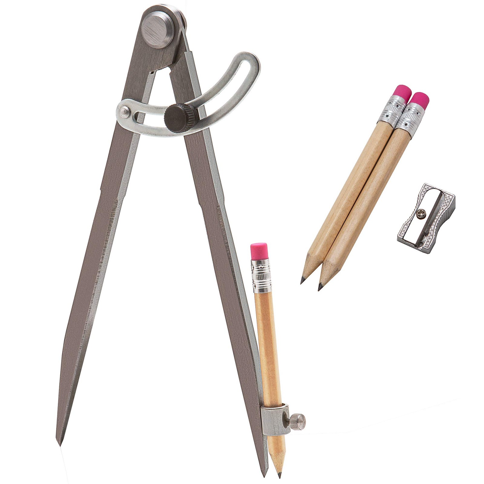 ALLY Tools 8 Inch Precision Locking Wing Divider Woodworking Compass 2 Pencils