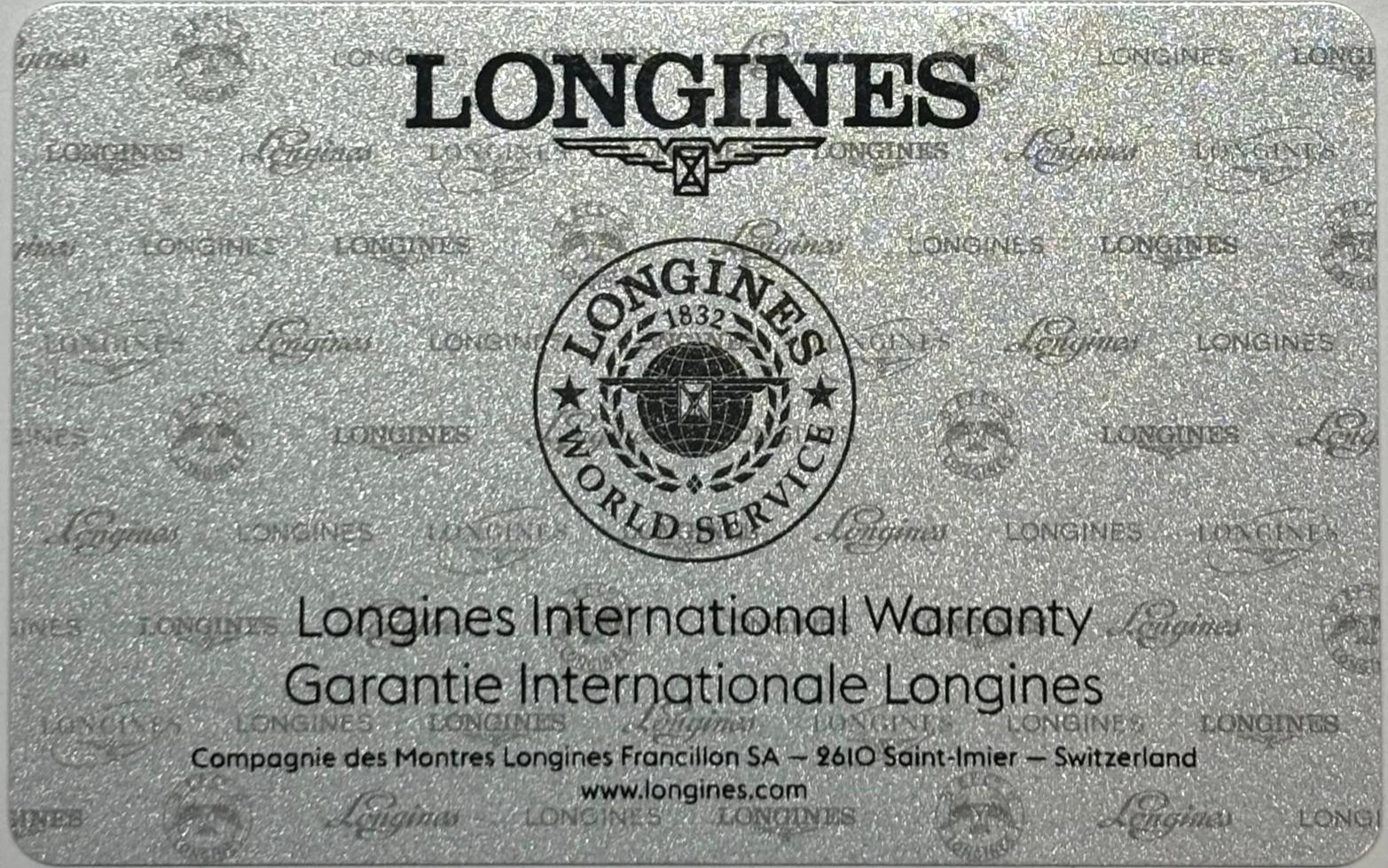 Longines Blank Empty International Warranty Certificate Guarantee OEM Genuine