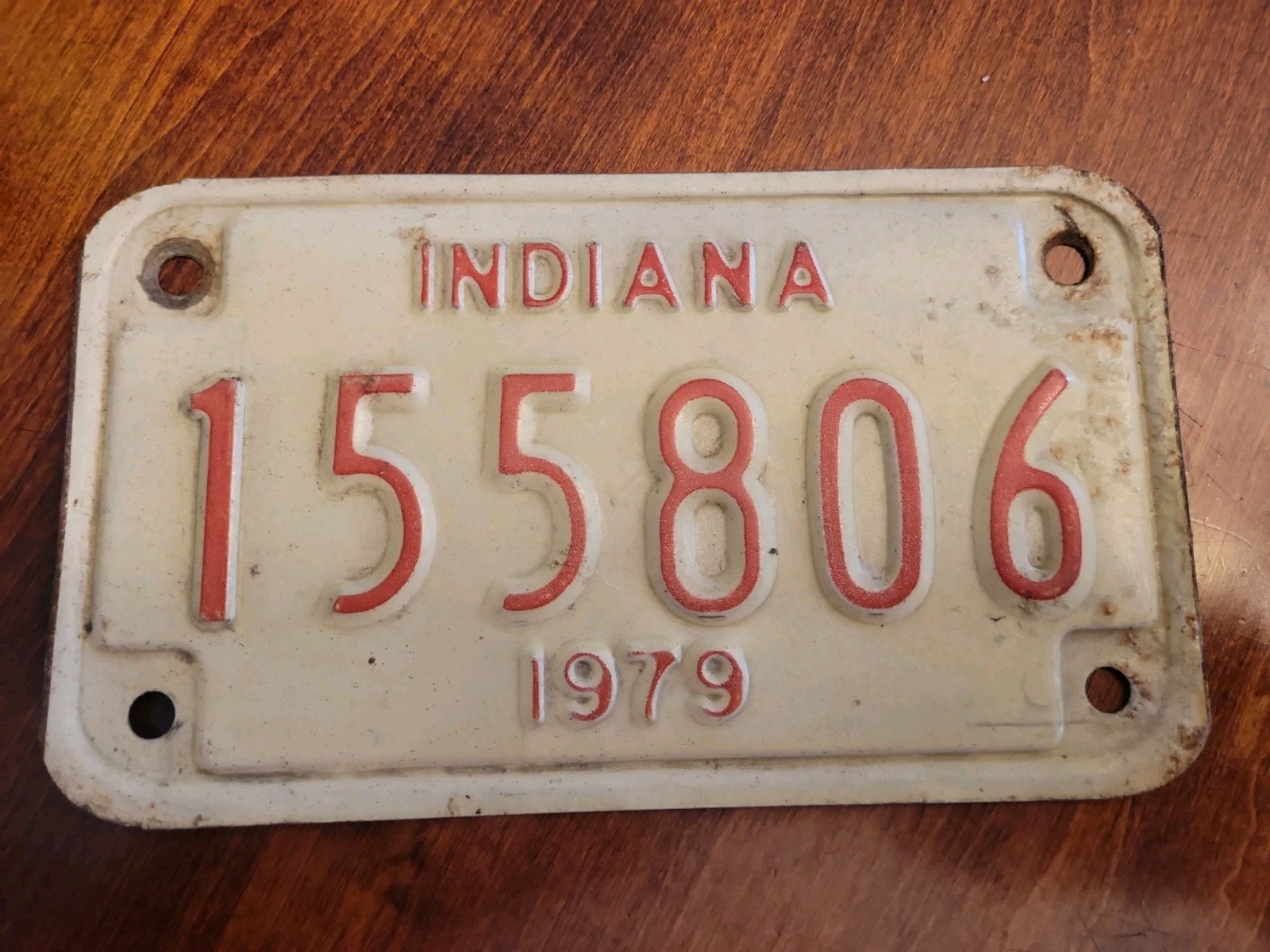 Indiana Motorcycle Plate 1979 Indiana Motorcycle Plate 1979