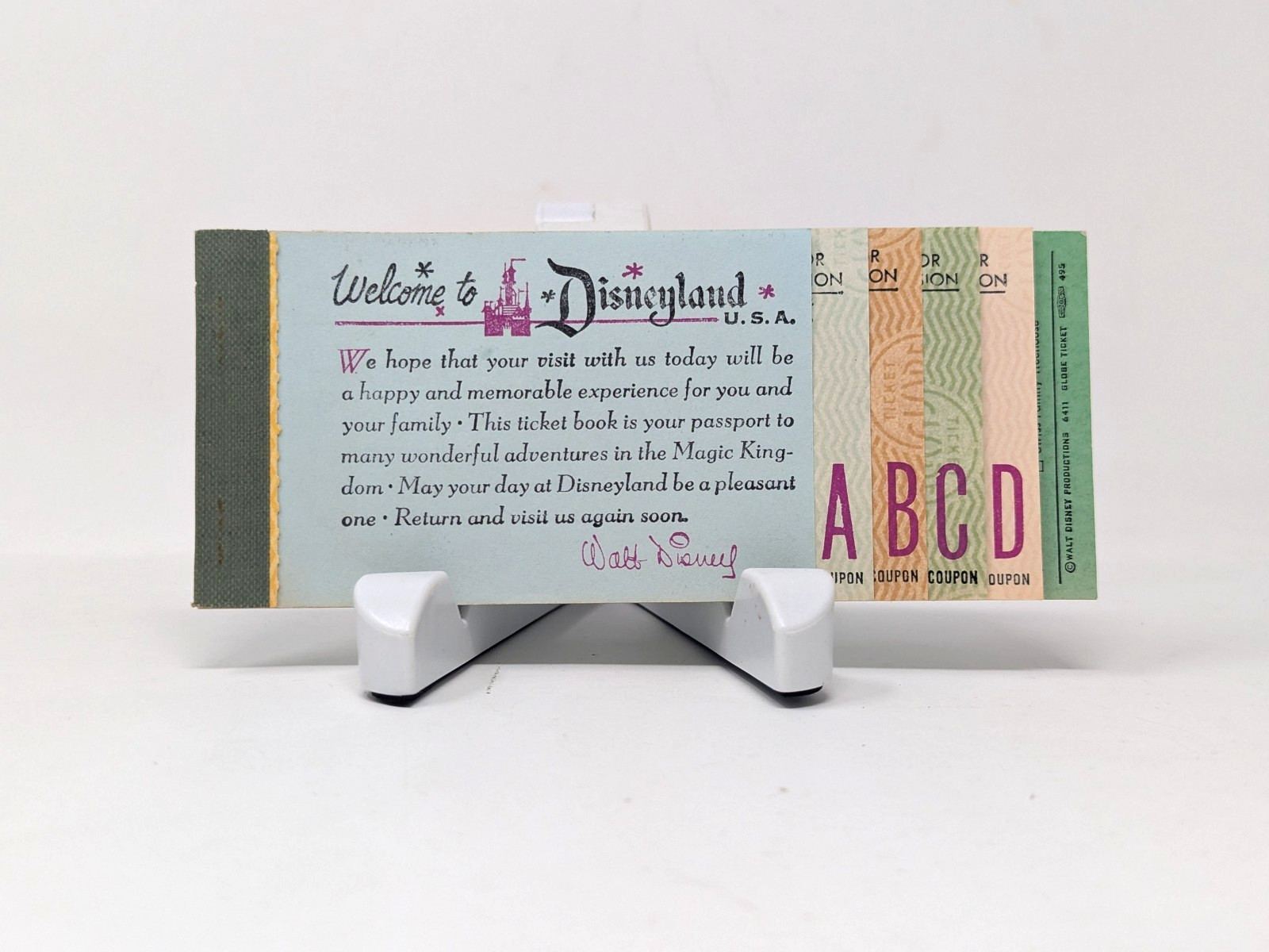 Disneyland Child Ticket Coupon Book Booklet 1960s Walt Disney Vintage A B C D Disneyland Child Ticket Coupon Book Booklet 1960s Walt Disney Vintage A B C D