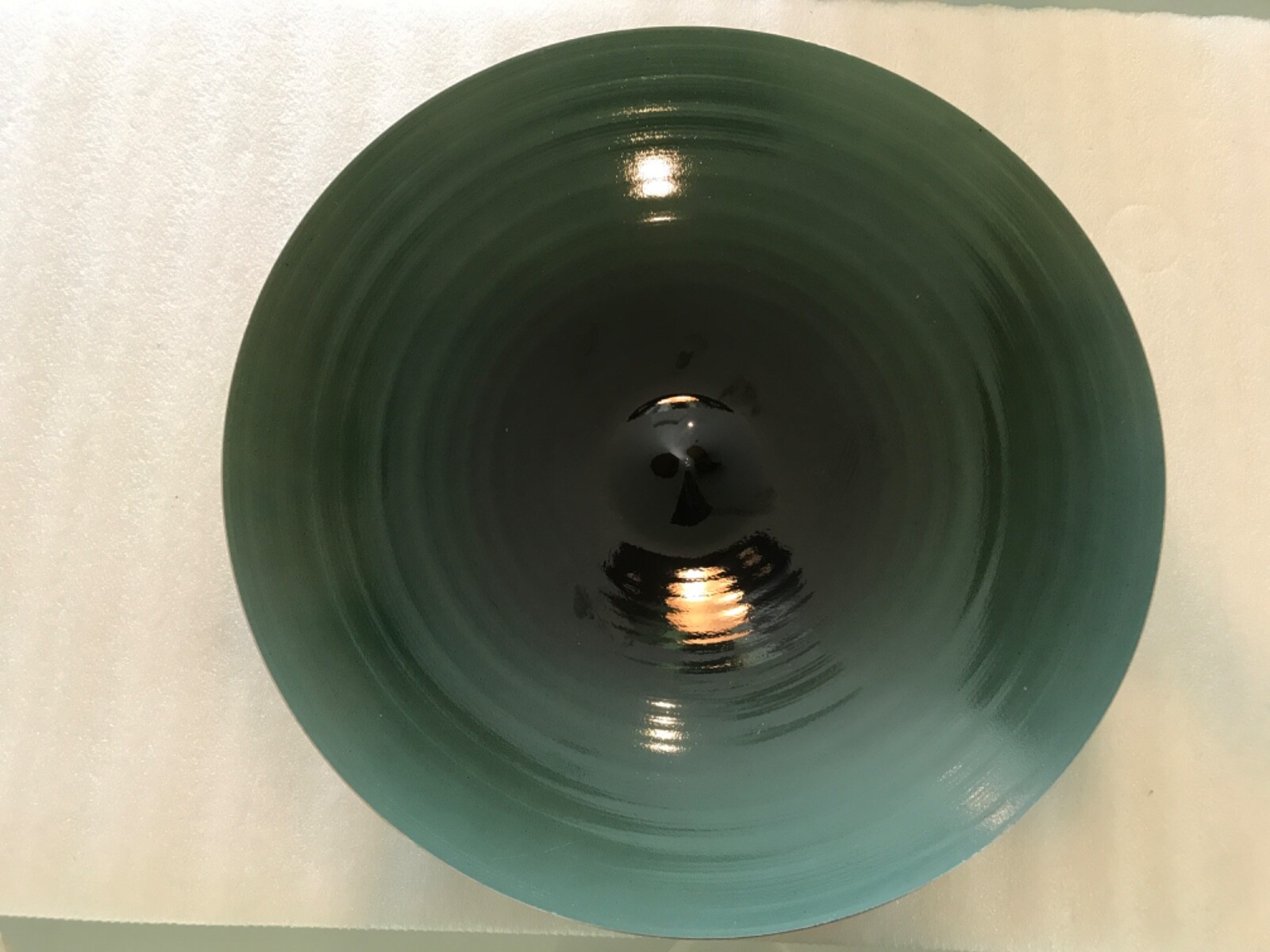 Hackman Finland Large Enamel Aluminum \'Tuuli\' Bowl -Green Ombré-Brita Flander