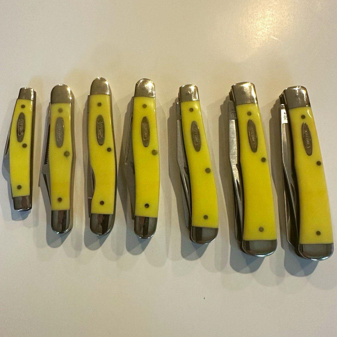 Camillus Yellow-Jaket Knives Blemished Lot of 7 Pre-Owned Not Used