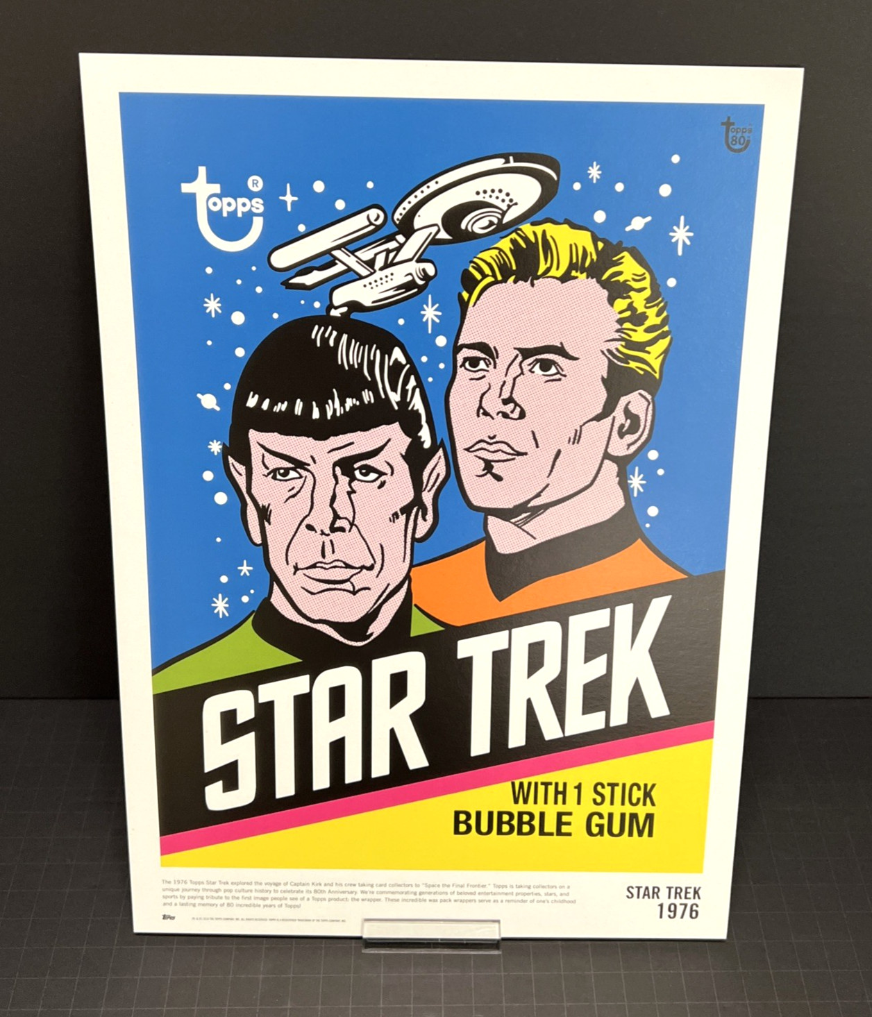 2018 Topps 80th Anniversary 1976 Star Trek Wrapper Art Poster 10\