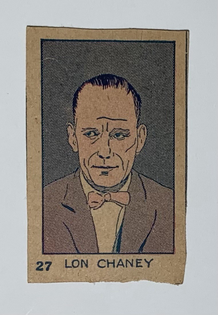 LON CHANEY 1926 W512 SILENT MOVIE STARS STRIP CARD Original