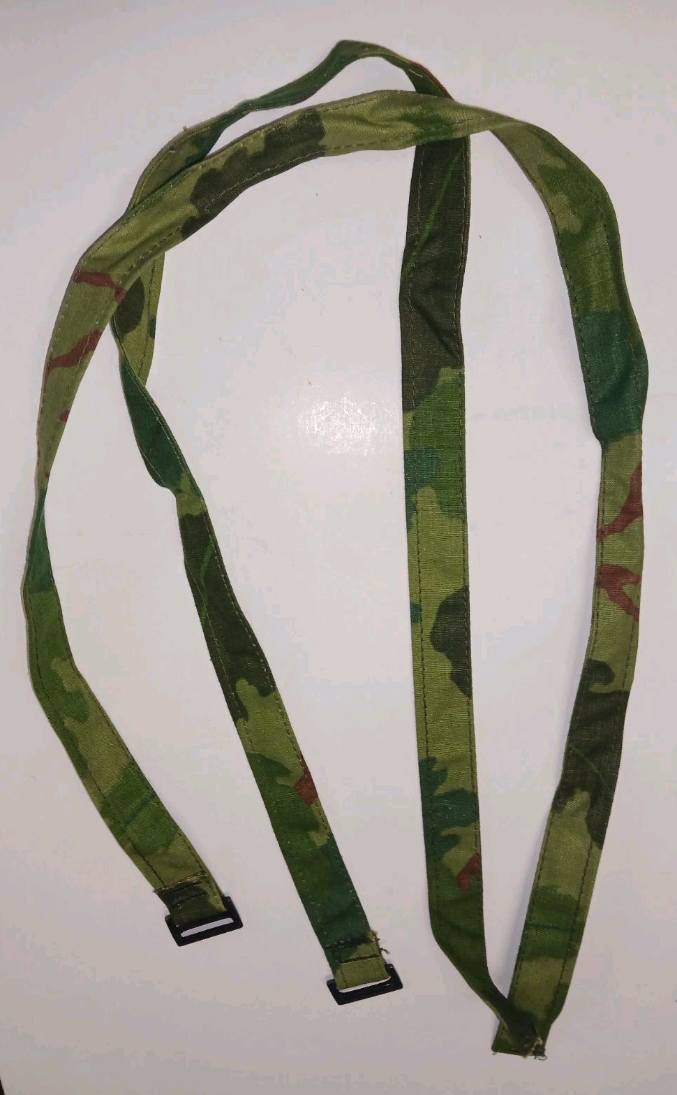 2 Pack Of Vietnam USMC Shelter Half Sleeping Bag Straps Mitchell Camouflage
