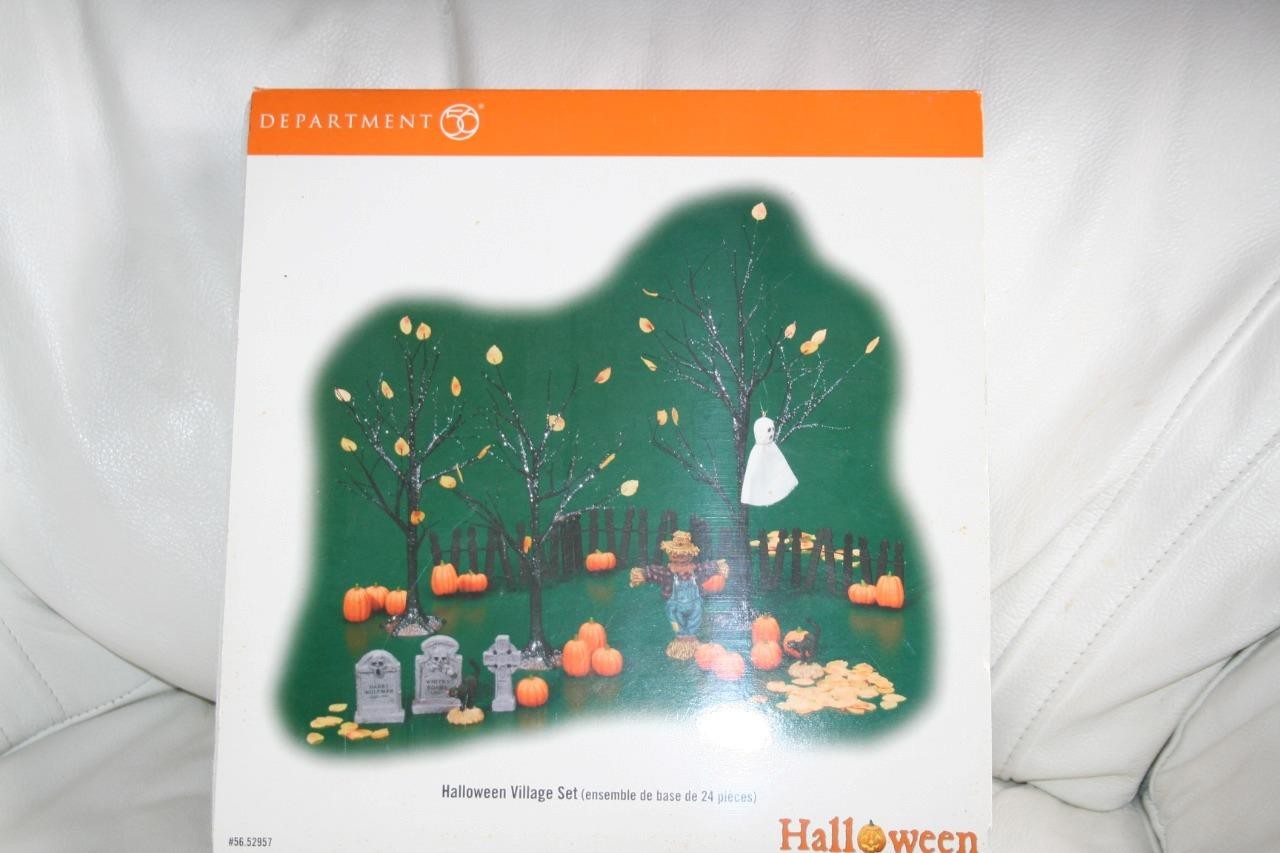 Department 56 Halloween Village Set 24 Pc #52957 Retired 2001-2003 NEW MIB