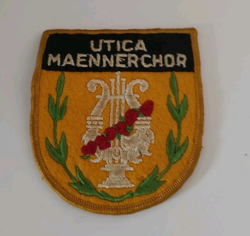 Vintage Utica Maennerchor Patch Rare Vintage Utica Maennerchor Patch Rare