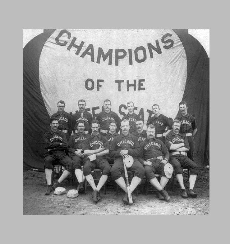 1886 Chicago White Stockings PHOTO Later Cubs 5x5 inch Pic Cap Anson