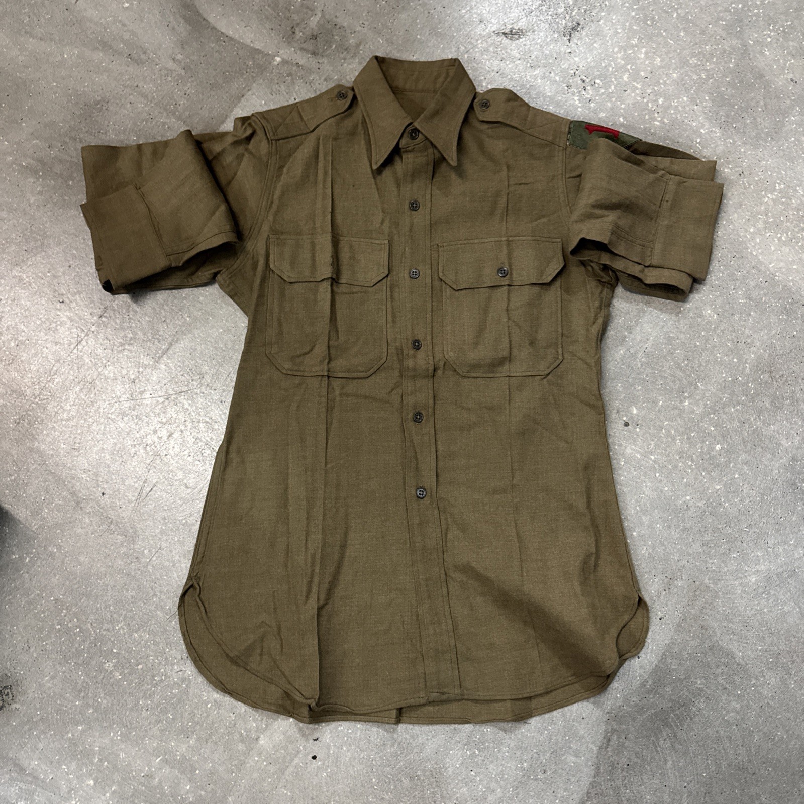 Vintage WWII US Army Wool Flannel Combat Field Shirt Vintage WWII US Army Wool Flannel Combat Field Shirt