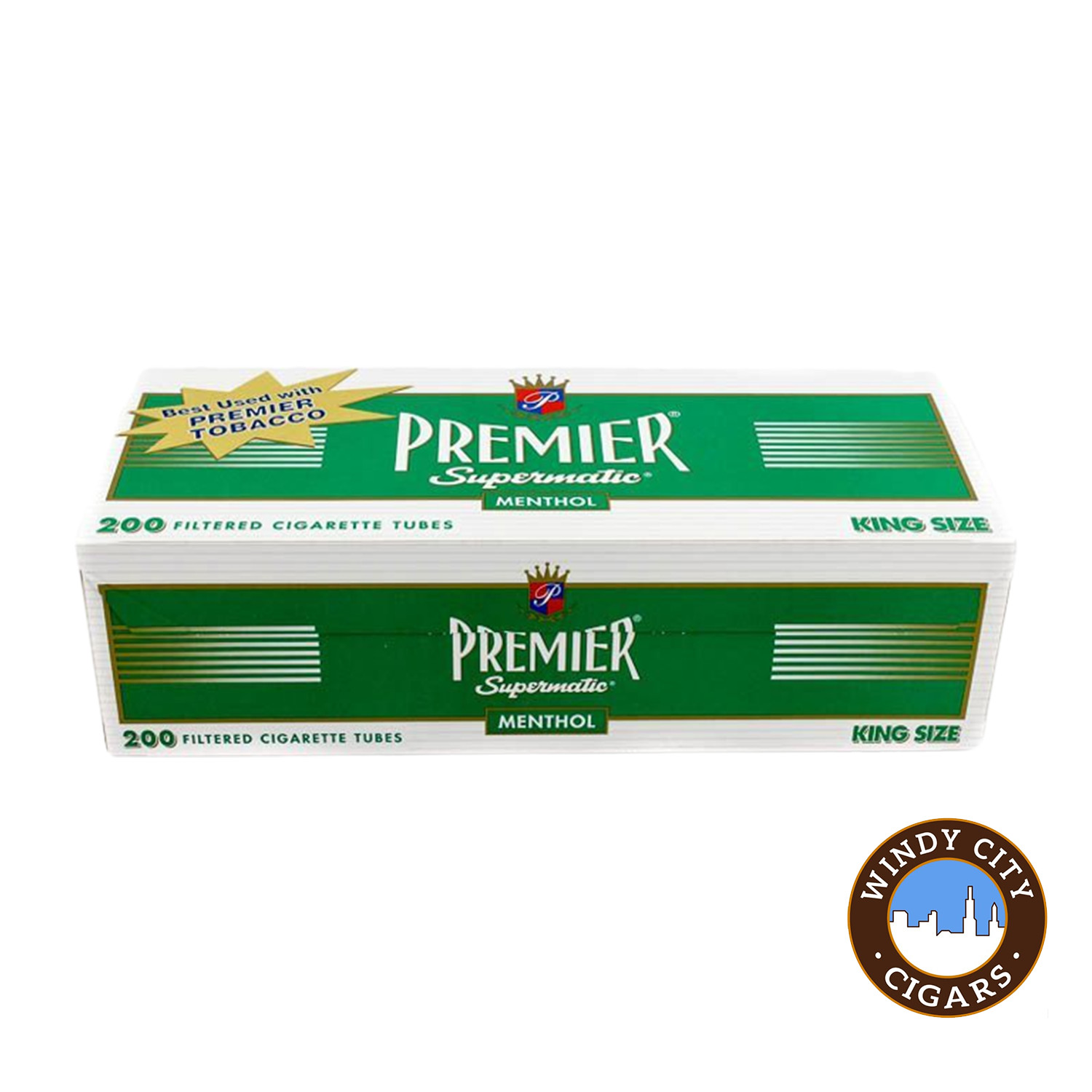 Premier Menthol King Cigarette 200ct Tubes - 5 Boxes