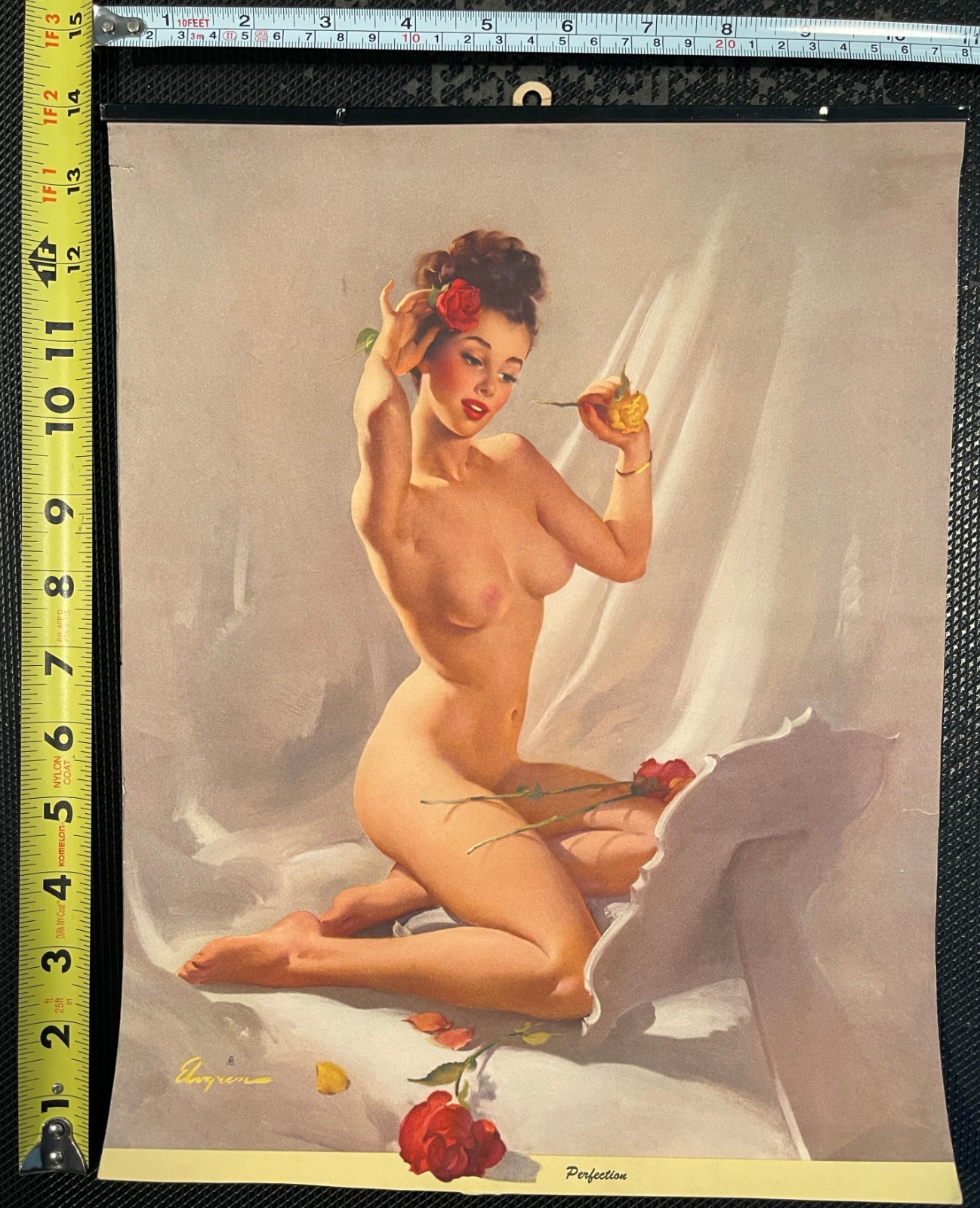 Vintage 1948 Elvgren pin-up calendar top - Perfection - 14 Vintage 1948 Elvgren pin-up calendar top - Perfection - 14