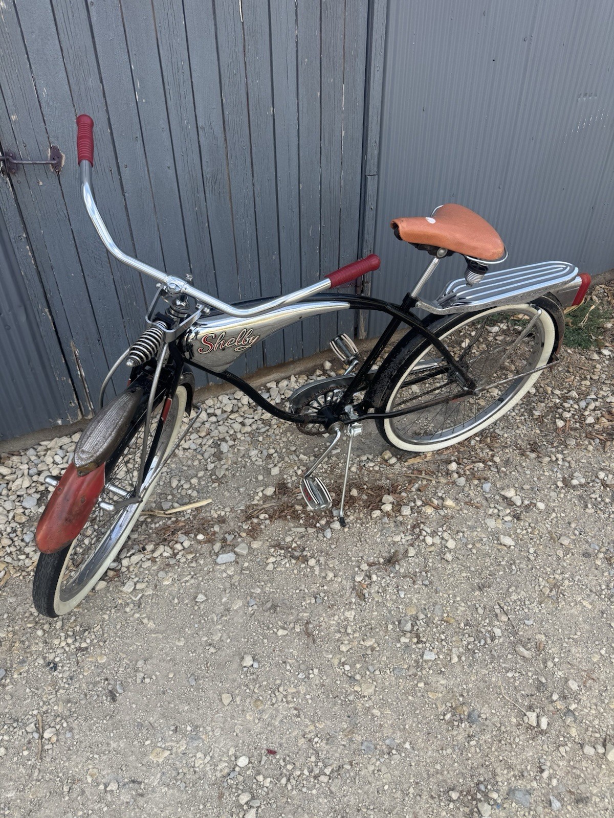 Vintage Shelby Deluxe Airflo Bicycle Original Tank Delta Light 