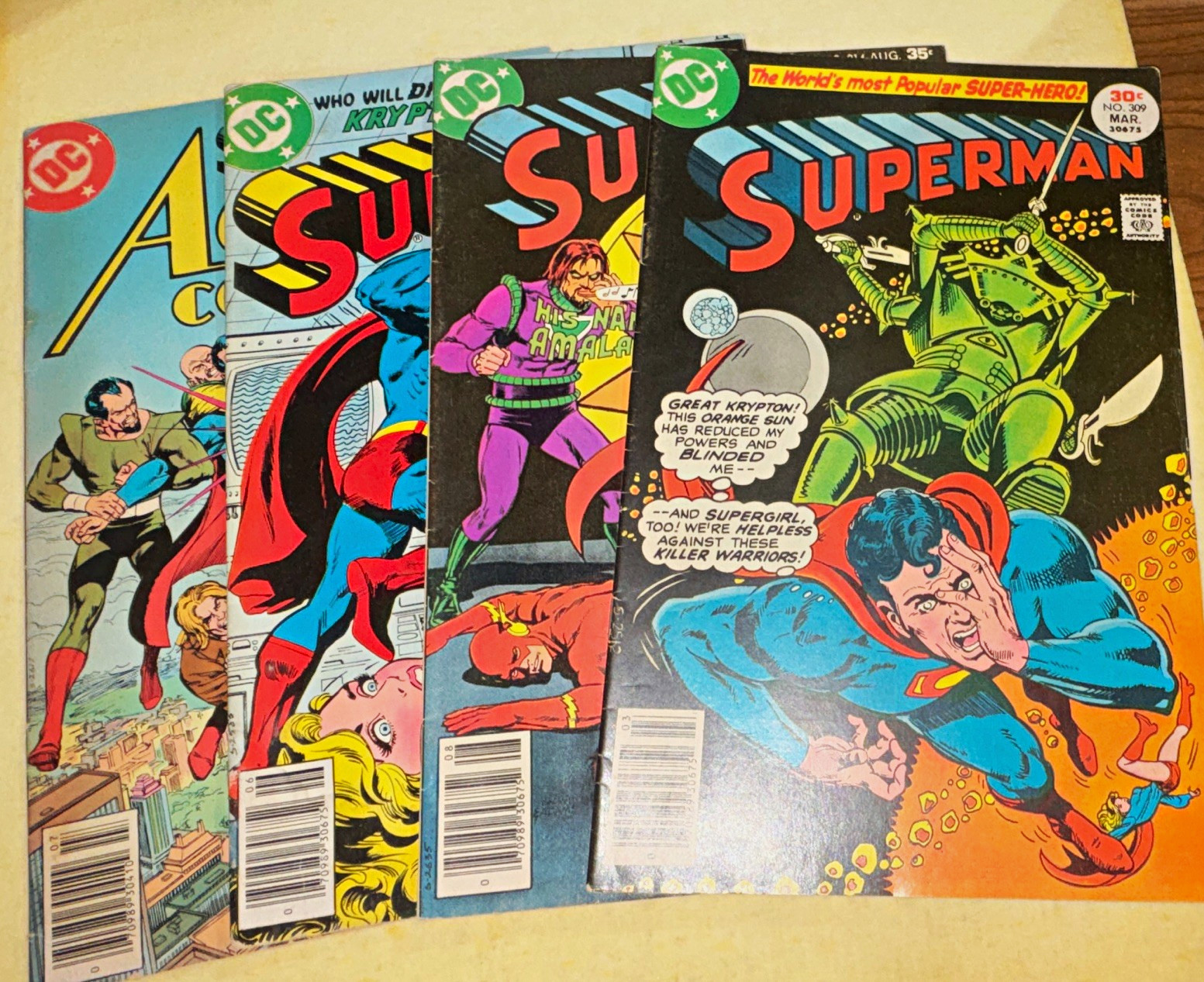 DC Comics - (4) Superman & Action Comics Comic Book Lot - CLEANED AND PRESSED