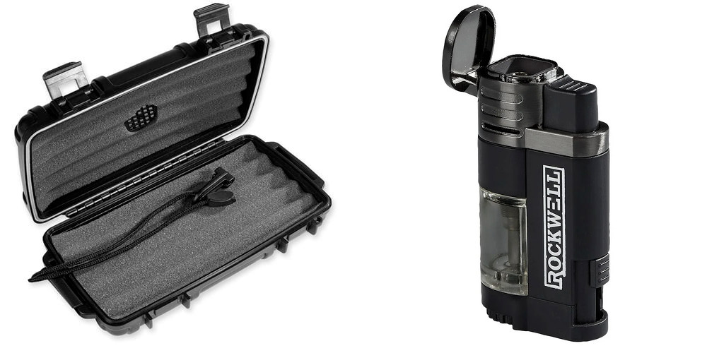 Herf A Dor X5 Five Stick Travel Humidor + Rockwell Lighter