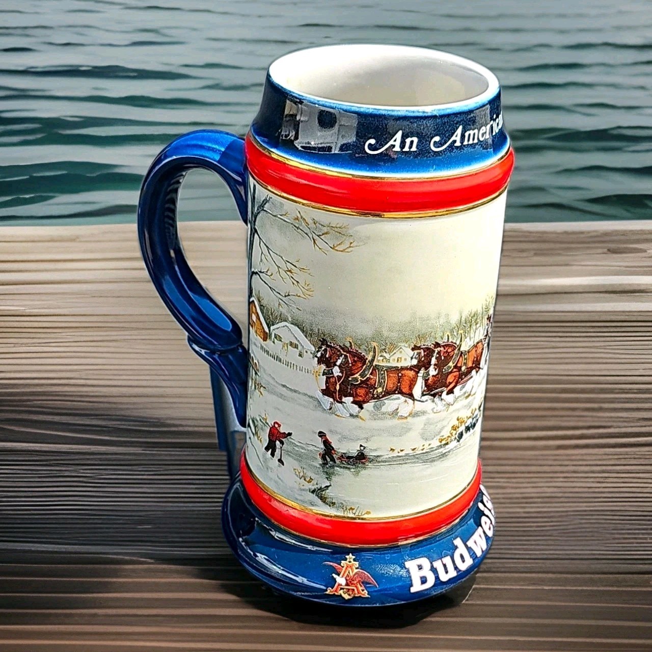 Vintage 1990 Budweiser An American Tradition Clydesdales Collector Stein 7 Vintage 1990 Budweiser An American Tradition Clydesdales Collector Stein 7