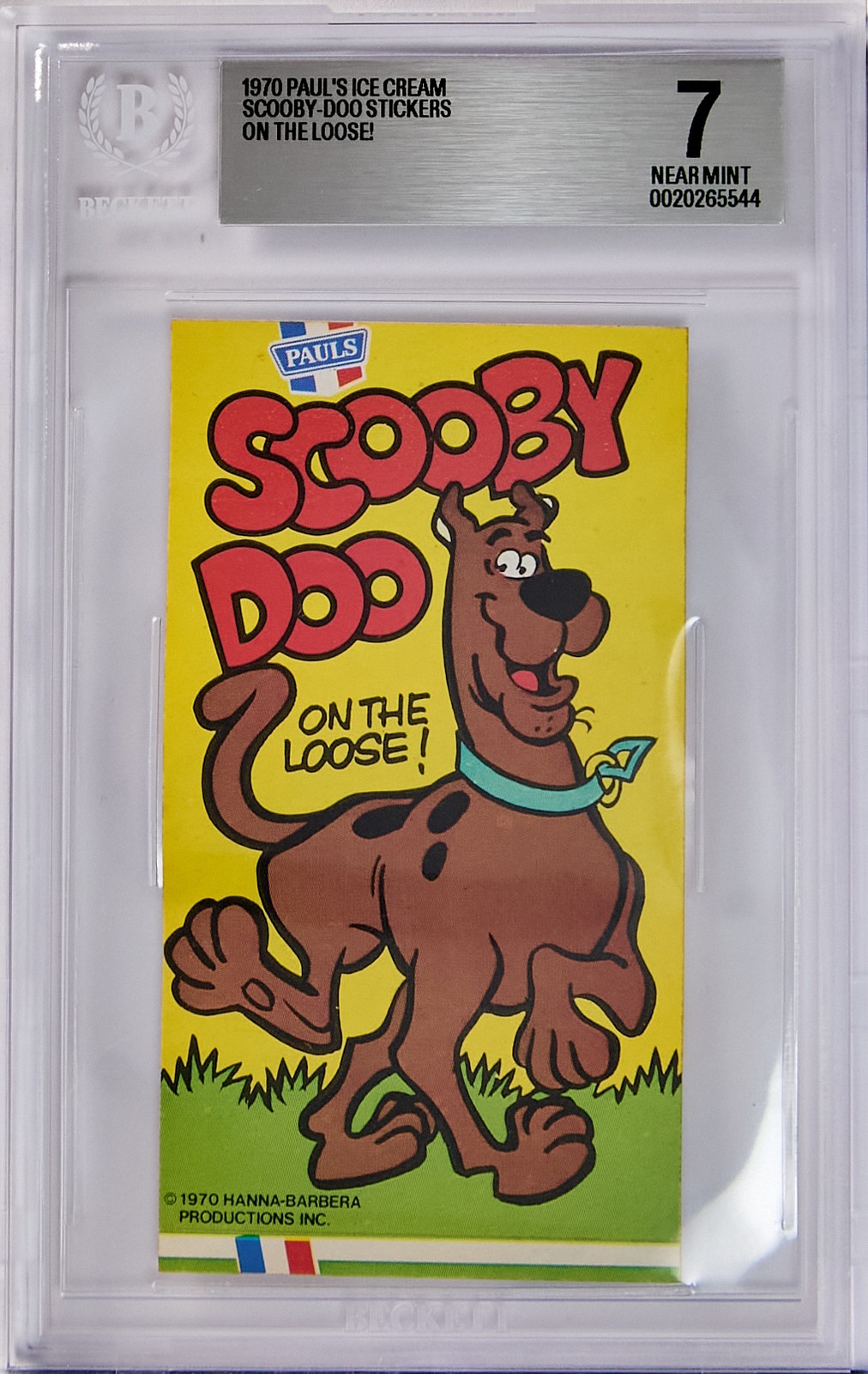 1970 Paul's Ice Cream Scooby Doo Sticker Private Listing for 