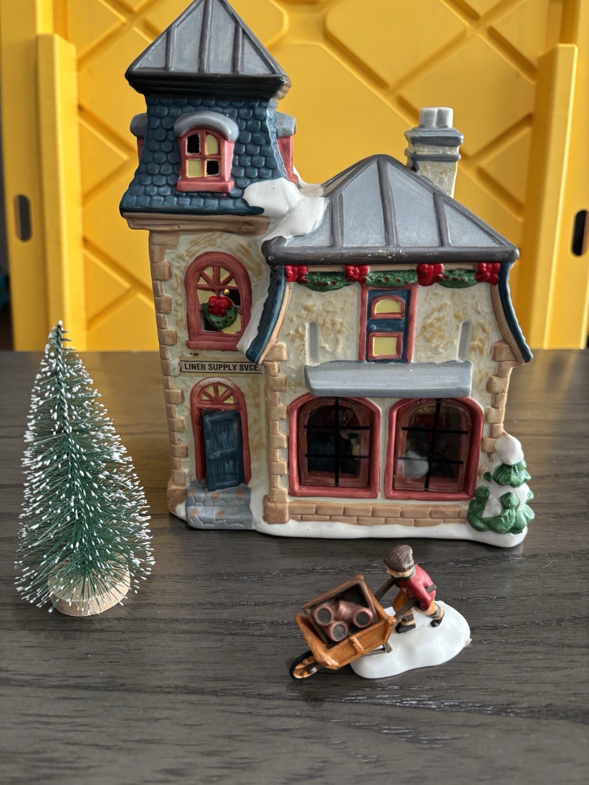 Vintage Long Rich 1999 Christmas House Decoration Linen Supply Factory 3pc set Vintage Long Rich 1999 Christmas House Decoration Linen Supply Factory 3pc set