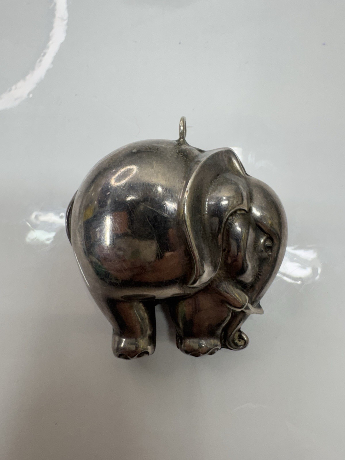 Vintage Puffy Sterling Silver Elephant Ornament Pendant Vintage Puffy Sterling Silver Elephant Ornament Pendant