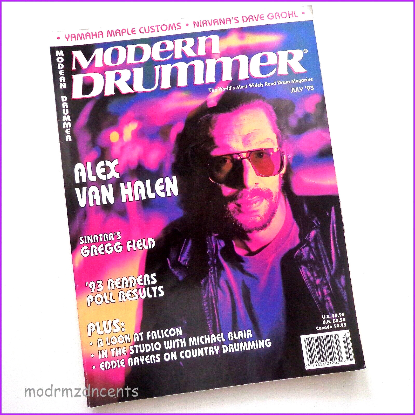 MODERN DRUMMER - July 1993 - ALEX VAN HALEN + Dave Grohl of Nirvana