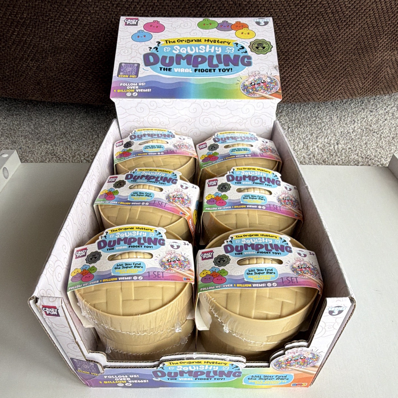 RMS Squishy Dumpling Series 3 Party Confetti Lot w/ Display Box Factory Sealed