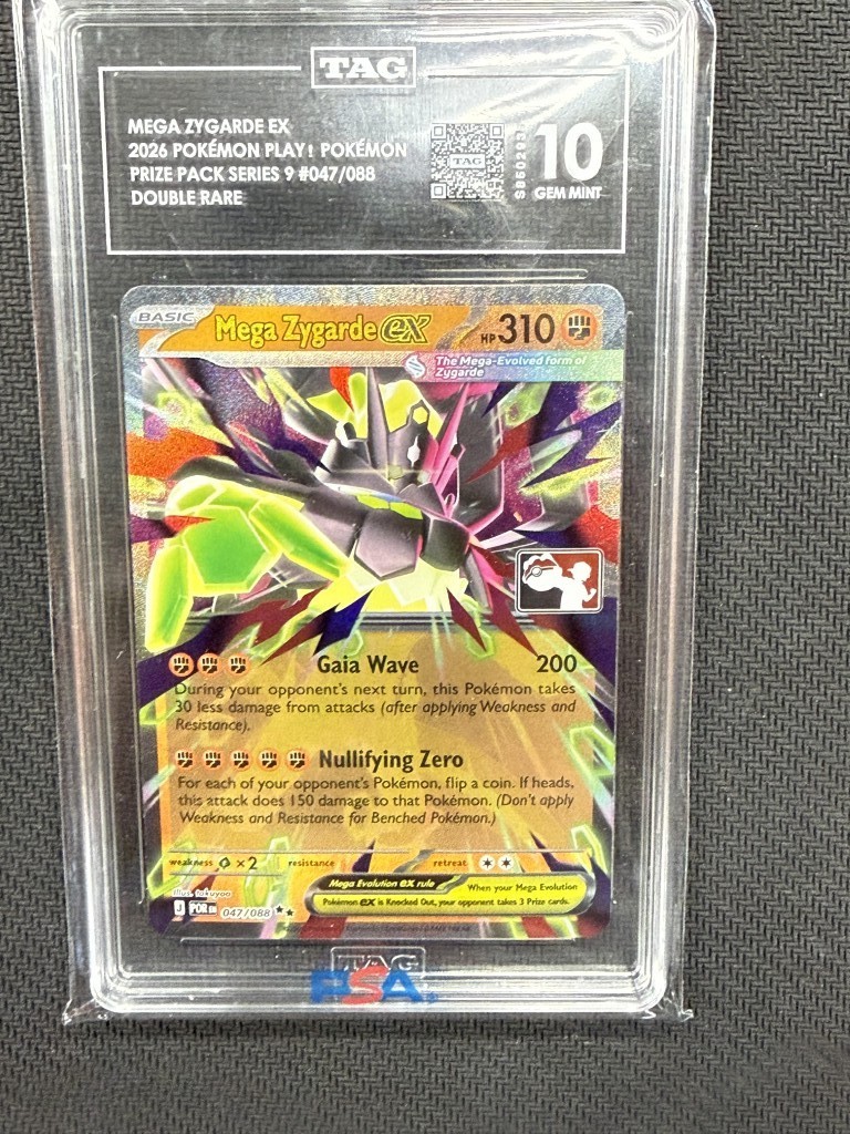 Mega Zygarde EX  Pokemon Prize Pack Series 9 Double Rare TAG 10 PSA #047/088