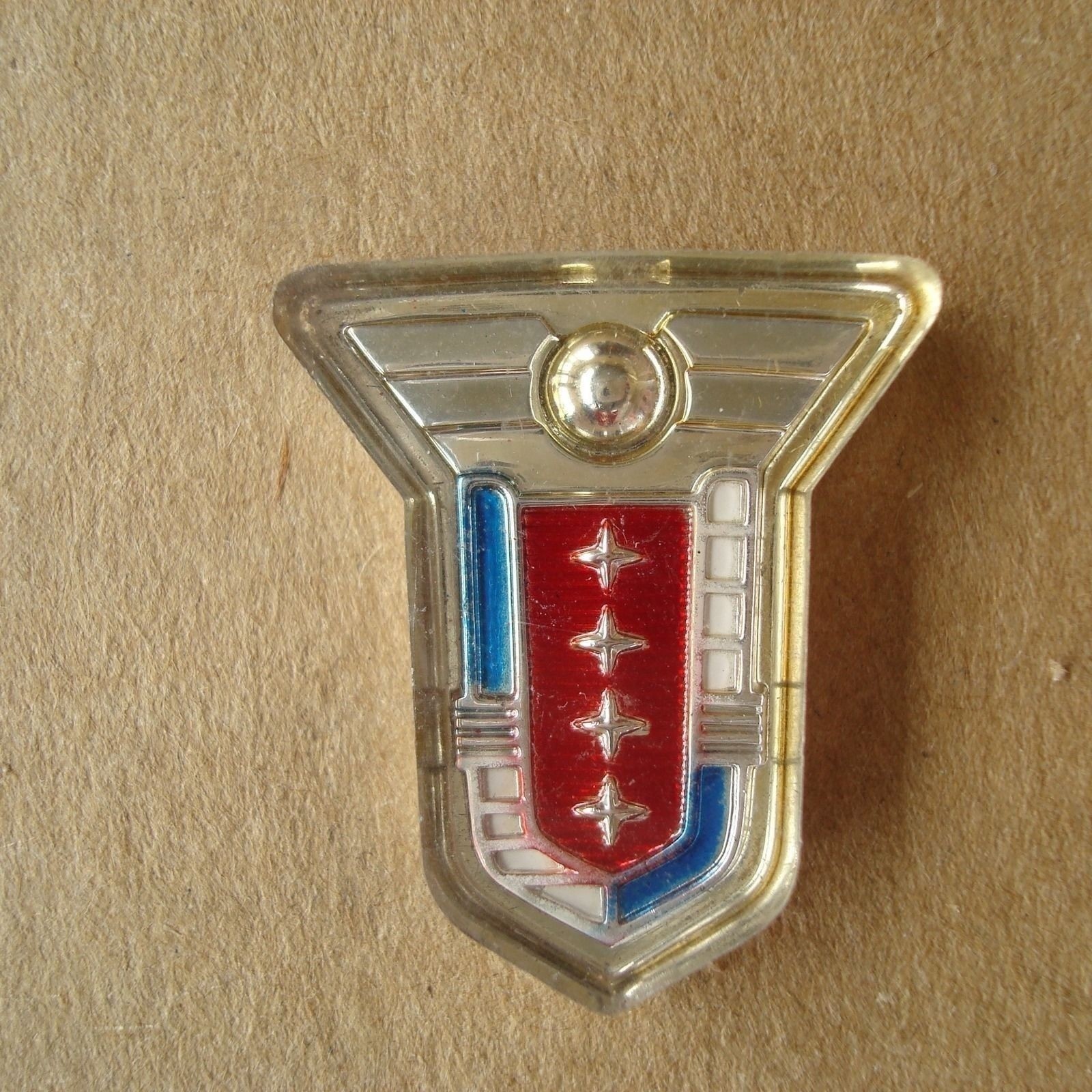 Mercury 1955 Montclair Emblem Crest Old Car Replacement Part New Old Stock Vtg
