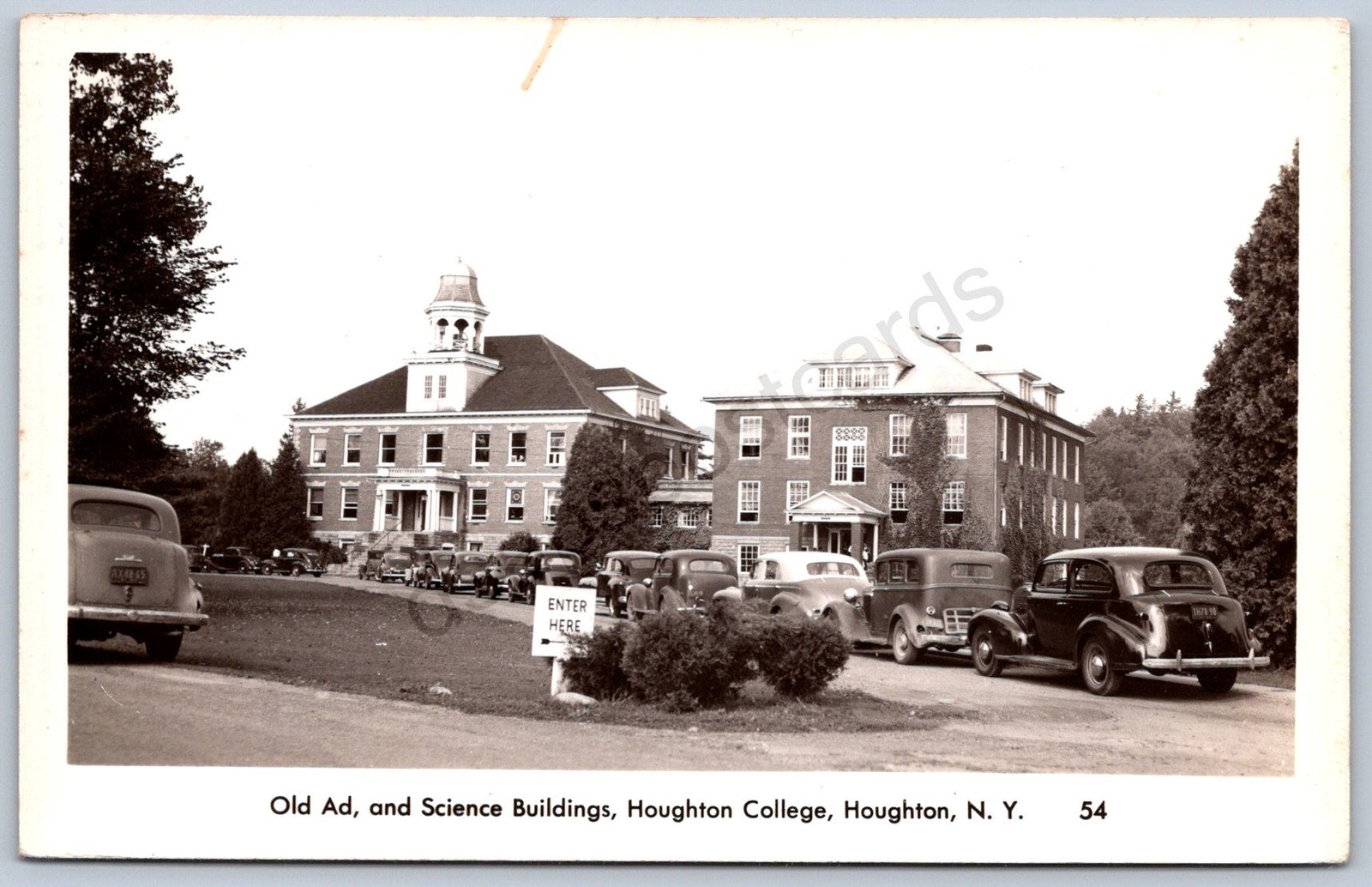 K32/ Houghton New York RPPC Postcard c1940s Science Building College 745