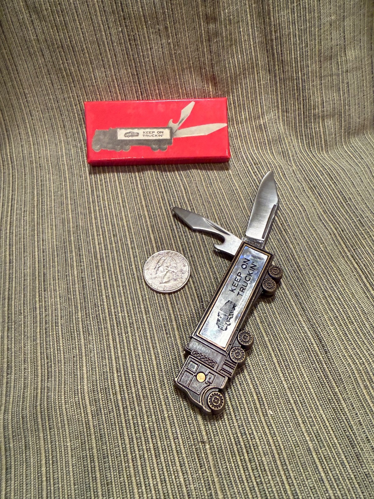 VTG Colonial Knife Semi Tractor Trailer Promo Trucking Keep On Truckin VTG Colonial Knife Semi Tractor Trailer Promo Trucking Keep On Truckin