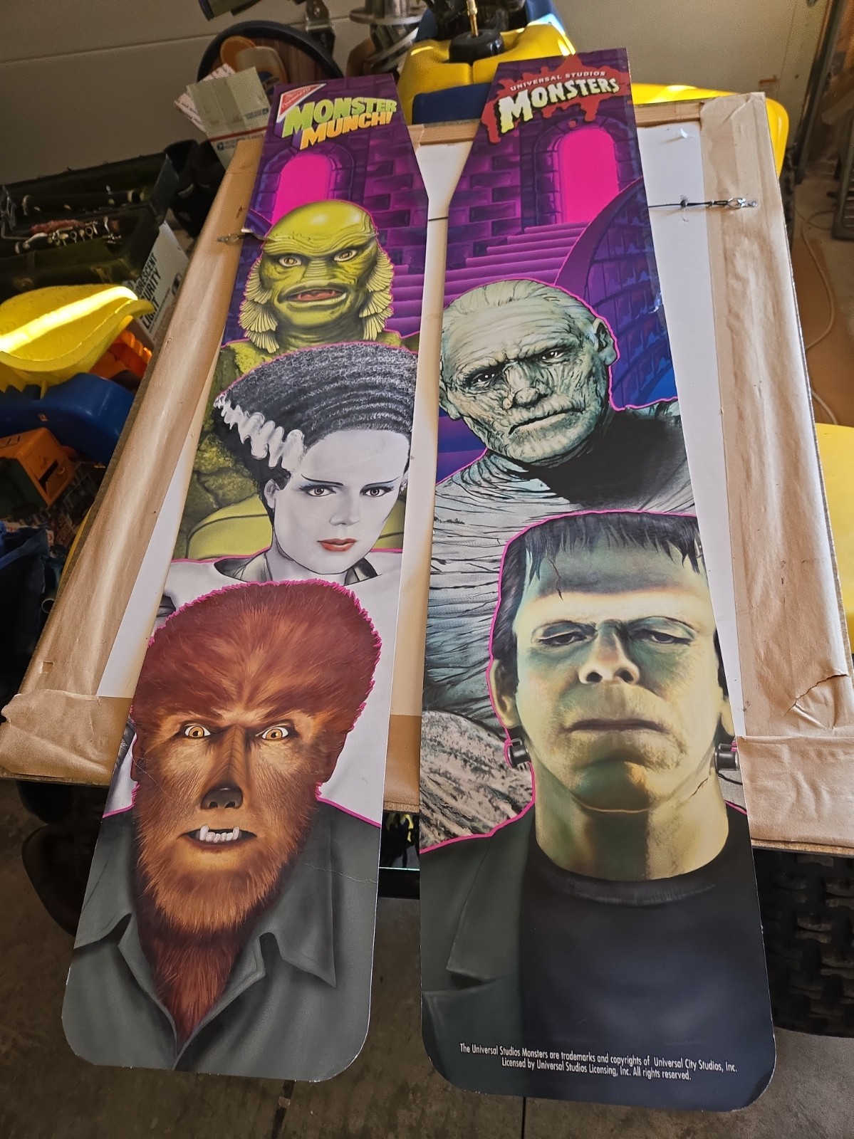 Vintage Nabisco Universal Studios Monsters Store Display Sides Signs 