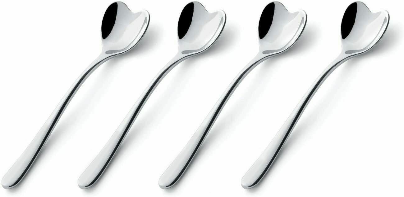 Set of 12 Italian Design ALESSI Spoon for Delta Heart Shaped Demitasse Spoons 5 Set of 12 Italian Design ALESSI Spoon for Delta Heart Shaped Demitasse Spoons 5