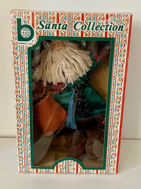 Vintage 1991 Brinn’s Christmas Collection Woodland Santa Claus Doll w/Orig. Box
