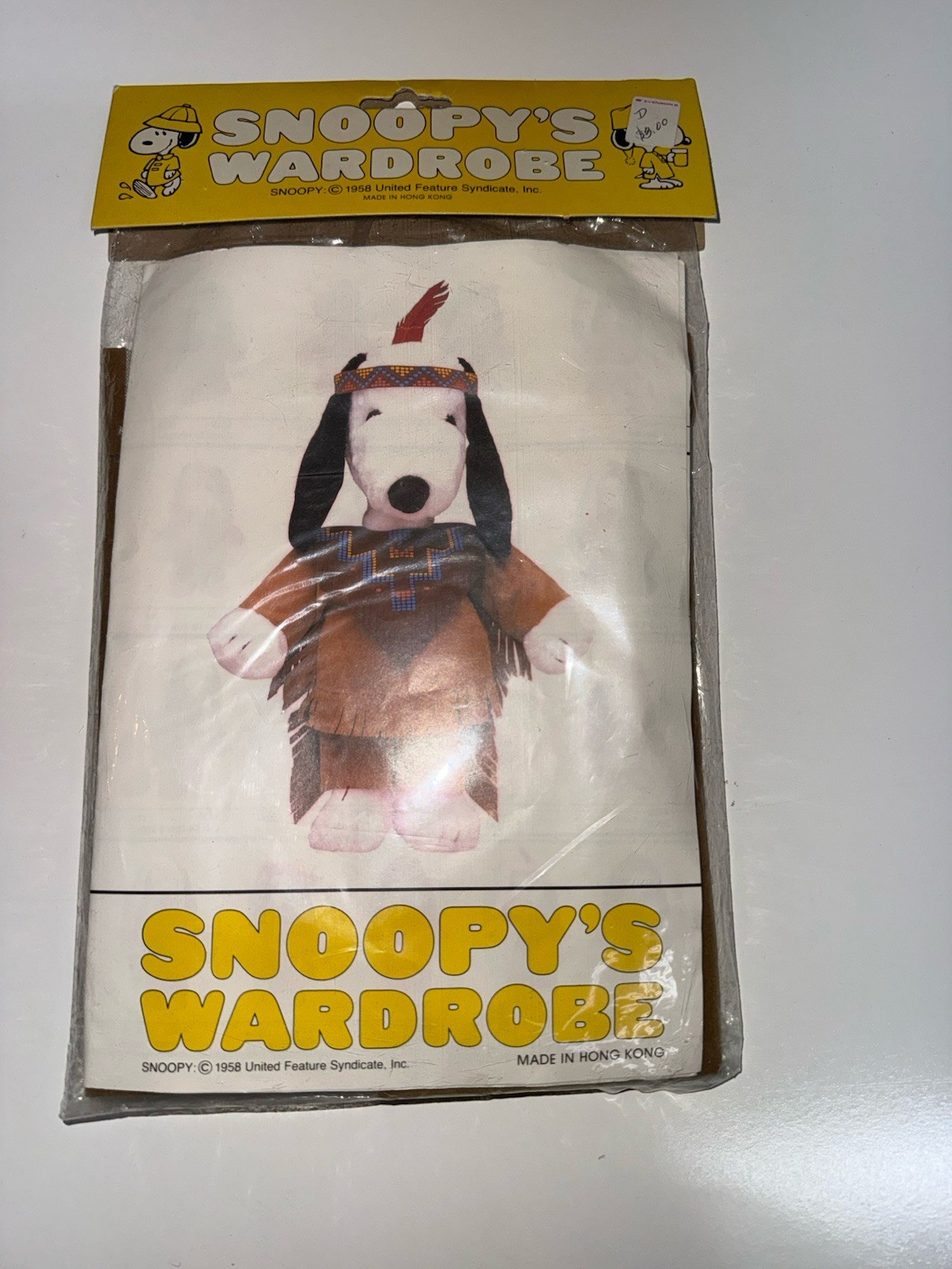 Vintage Snoopy’s Wardrobe Indian Native American Outfit 18” Doll NEW 823 4926