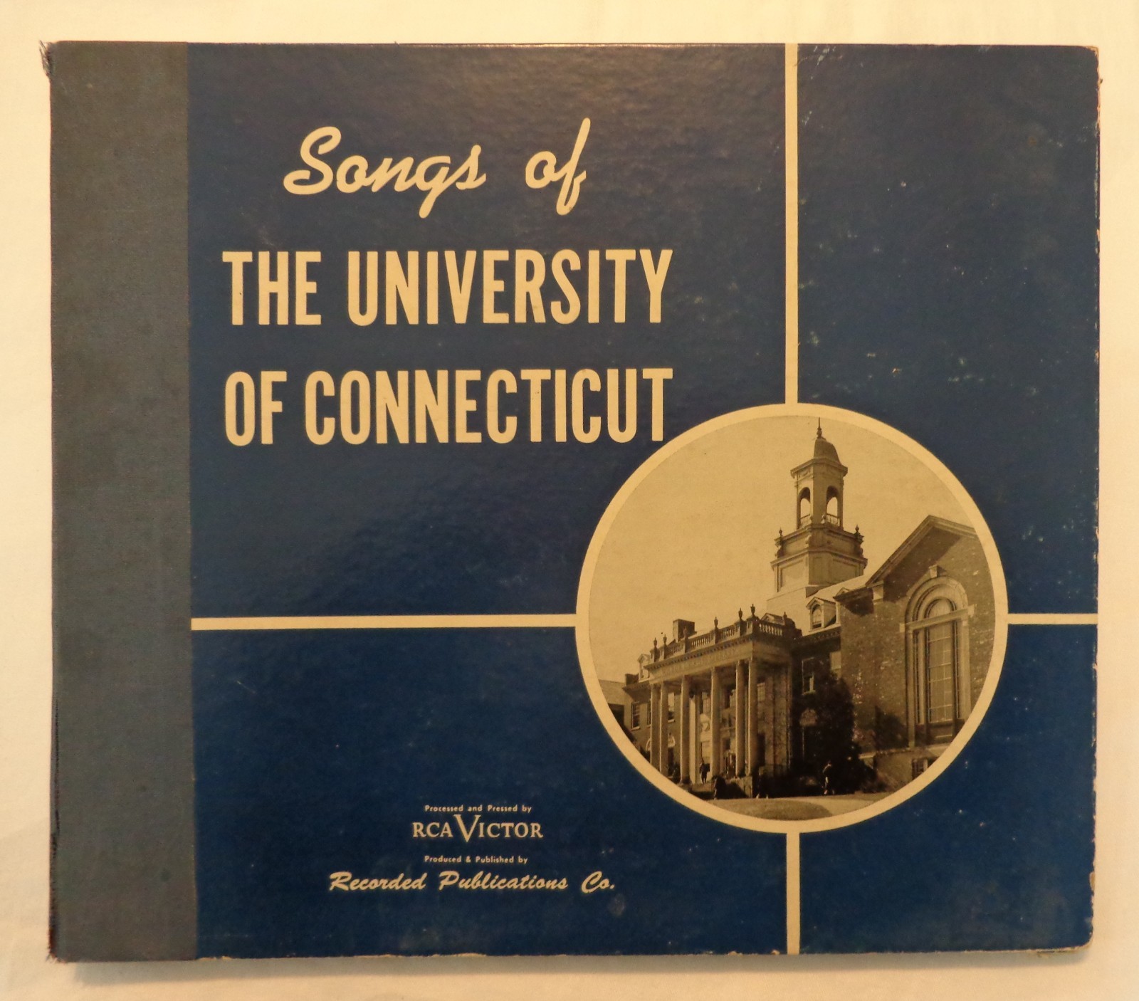 SONGS OF THE UNIVERSITY OF CONNECTICUT RCA Victor 1951 Nice 3 Record Set 78 rpm