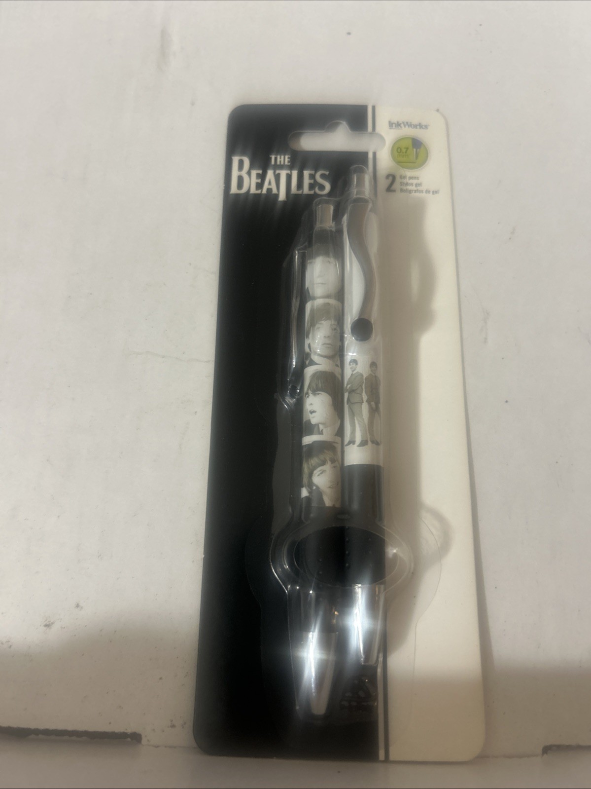 The Beatles Black Gel Pens Set of 2 Inkworks .7MM Writing Pens NEW Sealed Pack