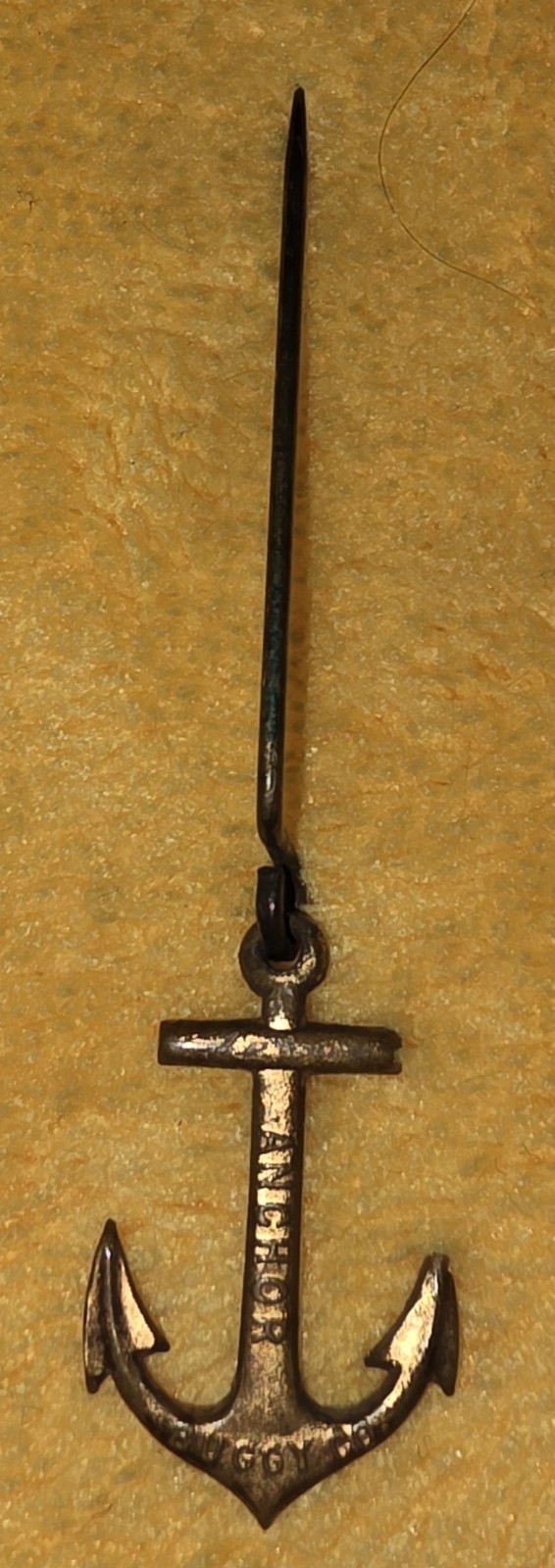 Antique Anchor Buggy Co Cincinnati OH Advertising Stick Pin Carriage Token