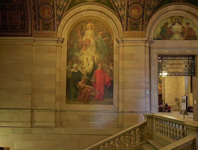 Detroit Michigan Detroit Public Library 1921 Cass Gilbert mural interior