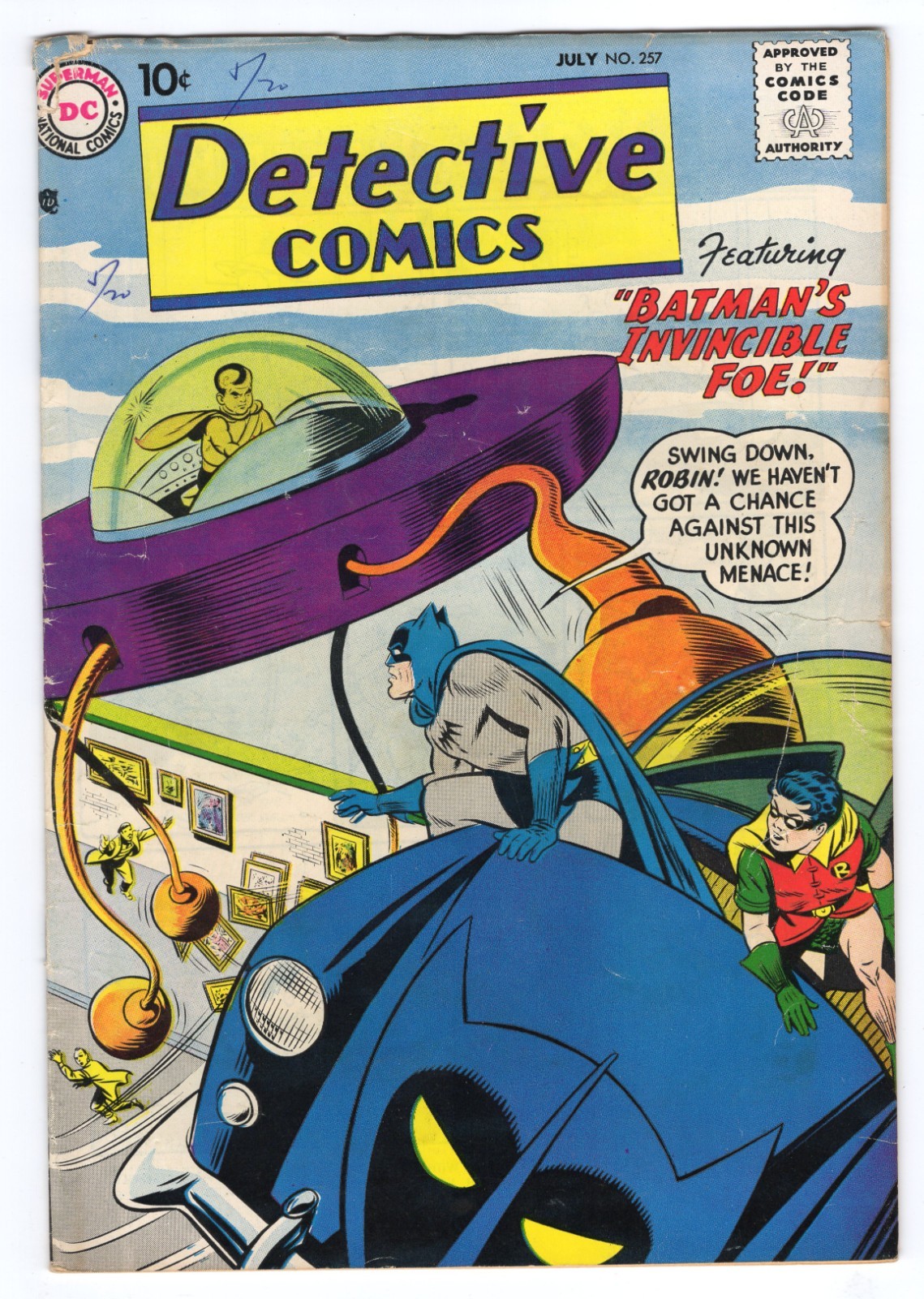 Detective Comics 257 1958 DC Comics VG 4.0 Batman Martian Manhunter Robin